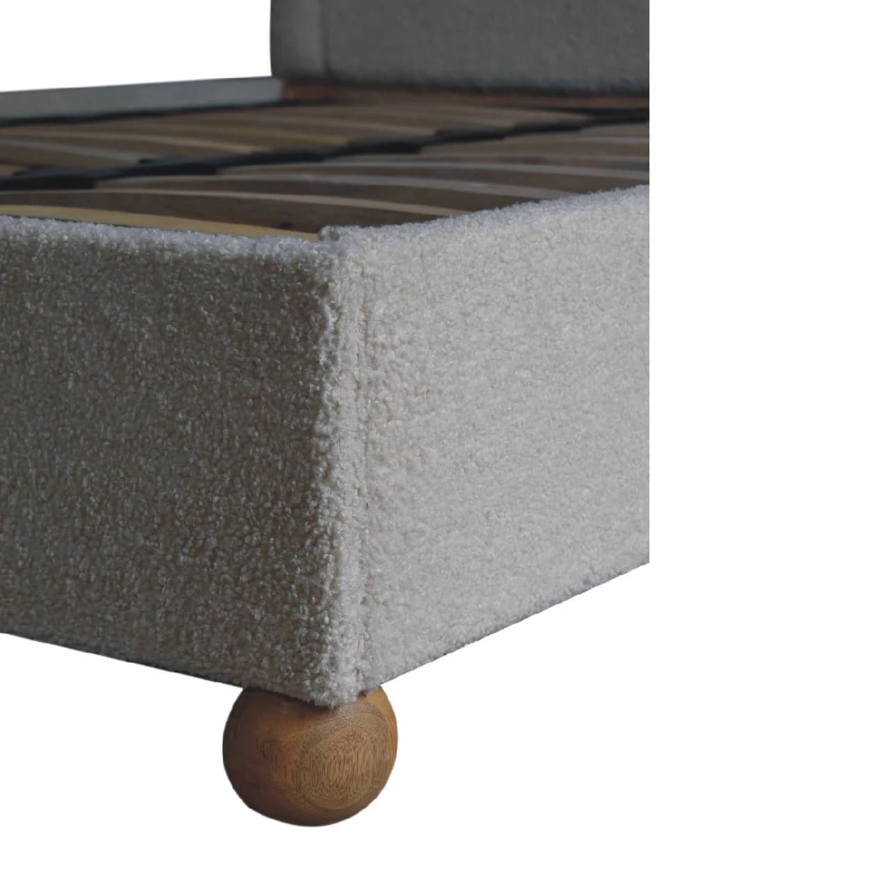 Cream Boucle Double Bed - Beds & bed frames, photo 7 of 10