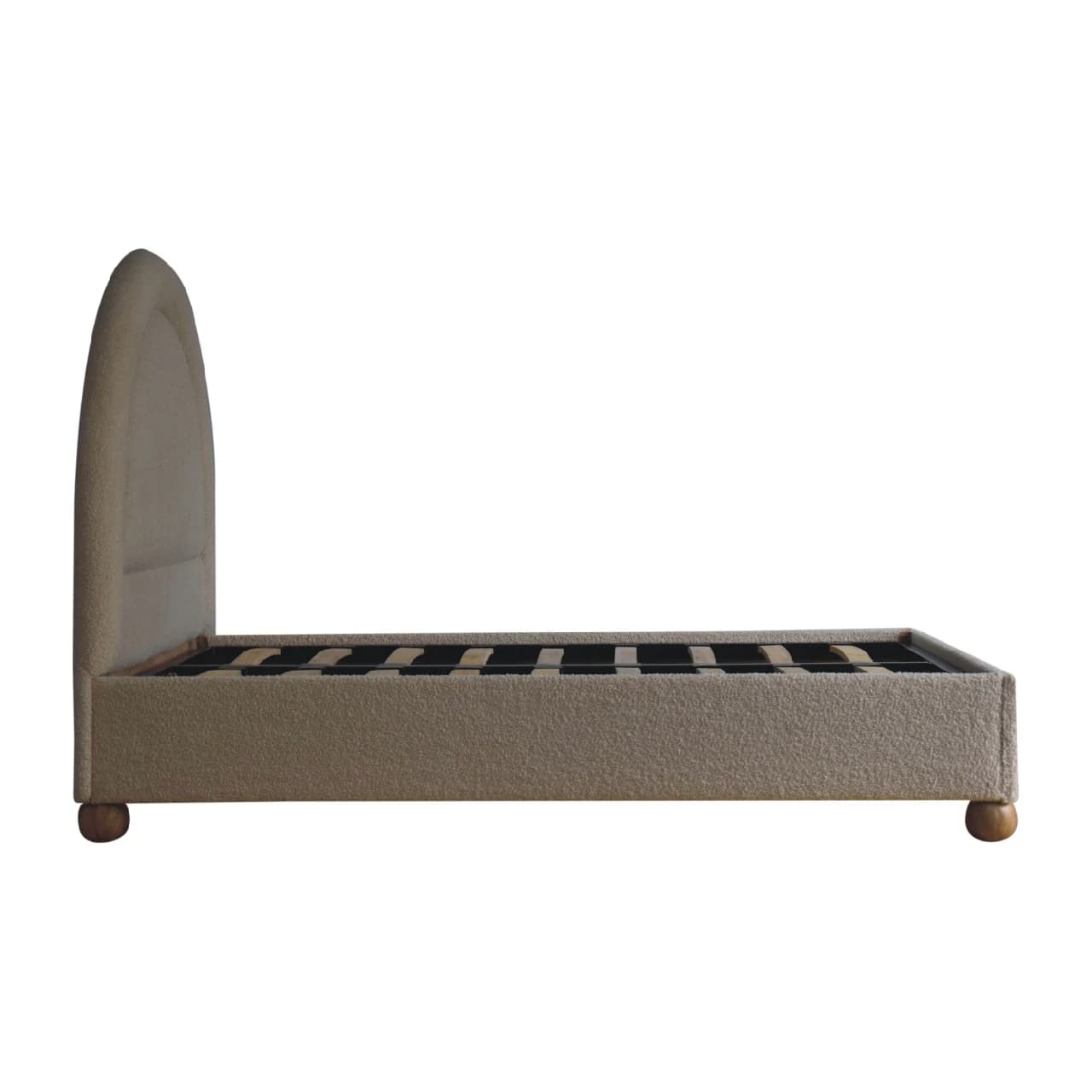 Cream Boucle Double Bed - Beds & bed frames, photo 8 of 10