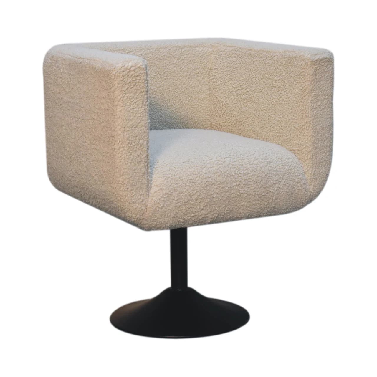 Cream Boucle Swivel Chair - Armchairs, photo 2 of 9