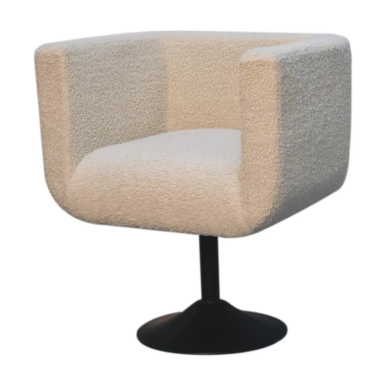 Cream Boucle Swivel Chair - Armchairs, photo 3 of 9