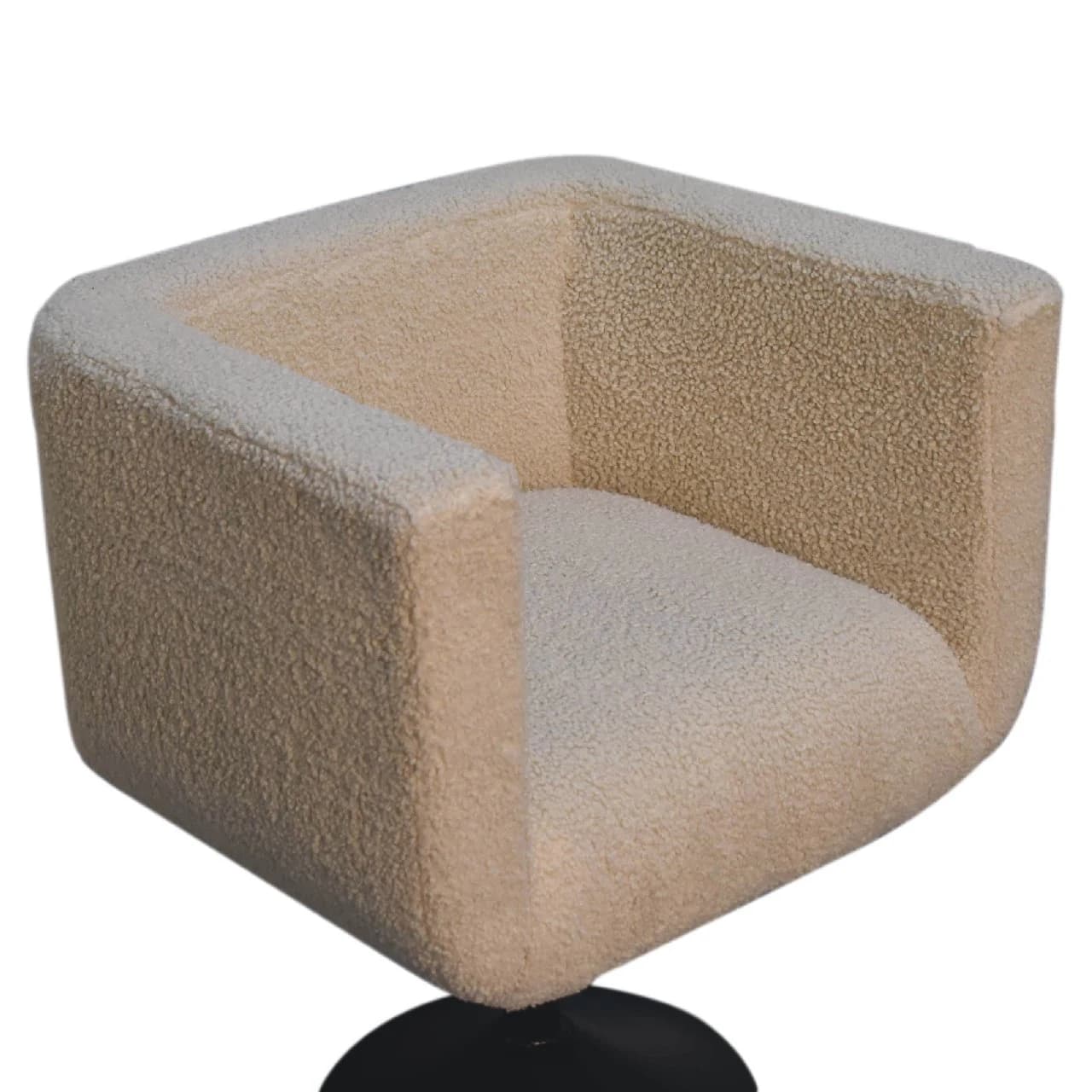 Cream Boucle Swivel Chair - Armchairs, photo 6 of 9