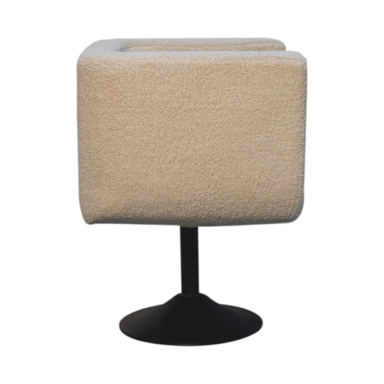 Cream Boucle Swivel Chair - Armchairs, photo 8 of 9