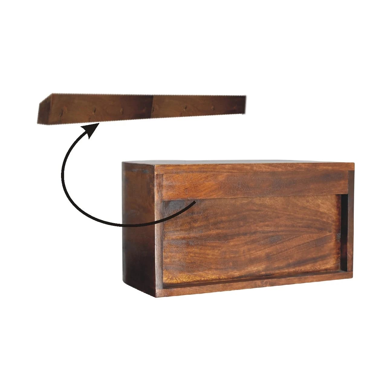 Lunar 2 Drawer Floating Bedside - Bedside tables, photo 9 of 9