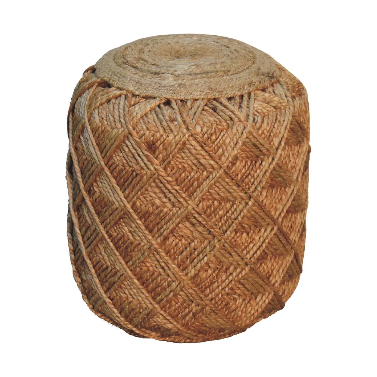 Jute Fiber Footstool Large Pattern - Footstools & ottomans, photo 2 of 6