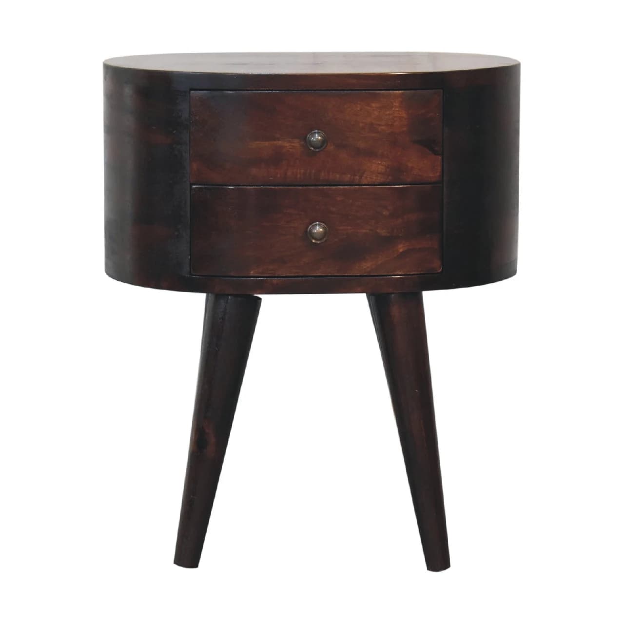Walnut Rounded Bedside Table - Bedside tables, photo 2 of 9