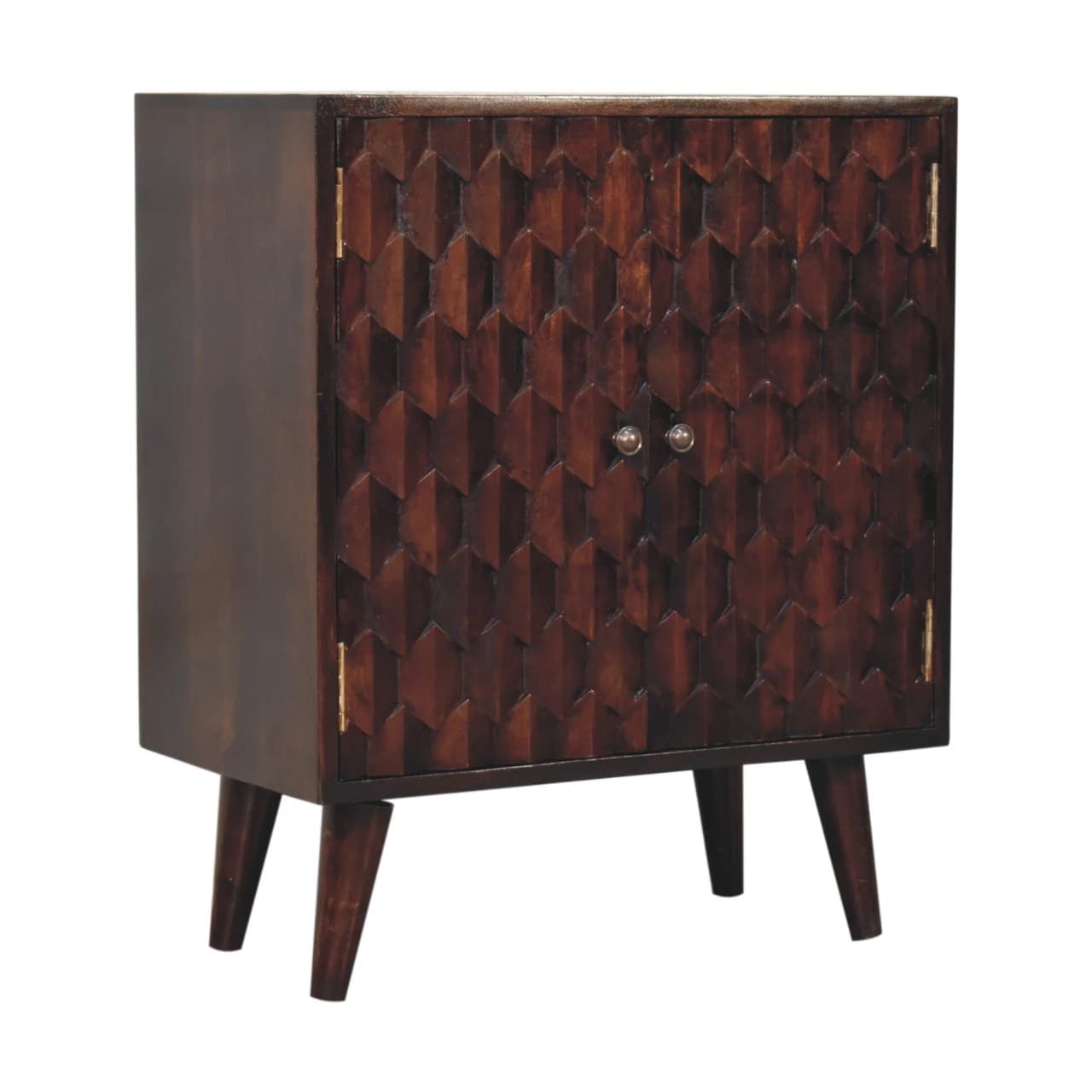 Mini Pineapple Carved Walnut Cabinet - Cabinets, photo 3 of 9