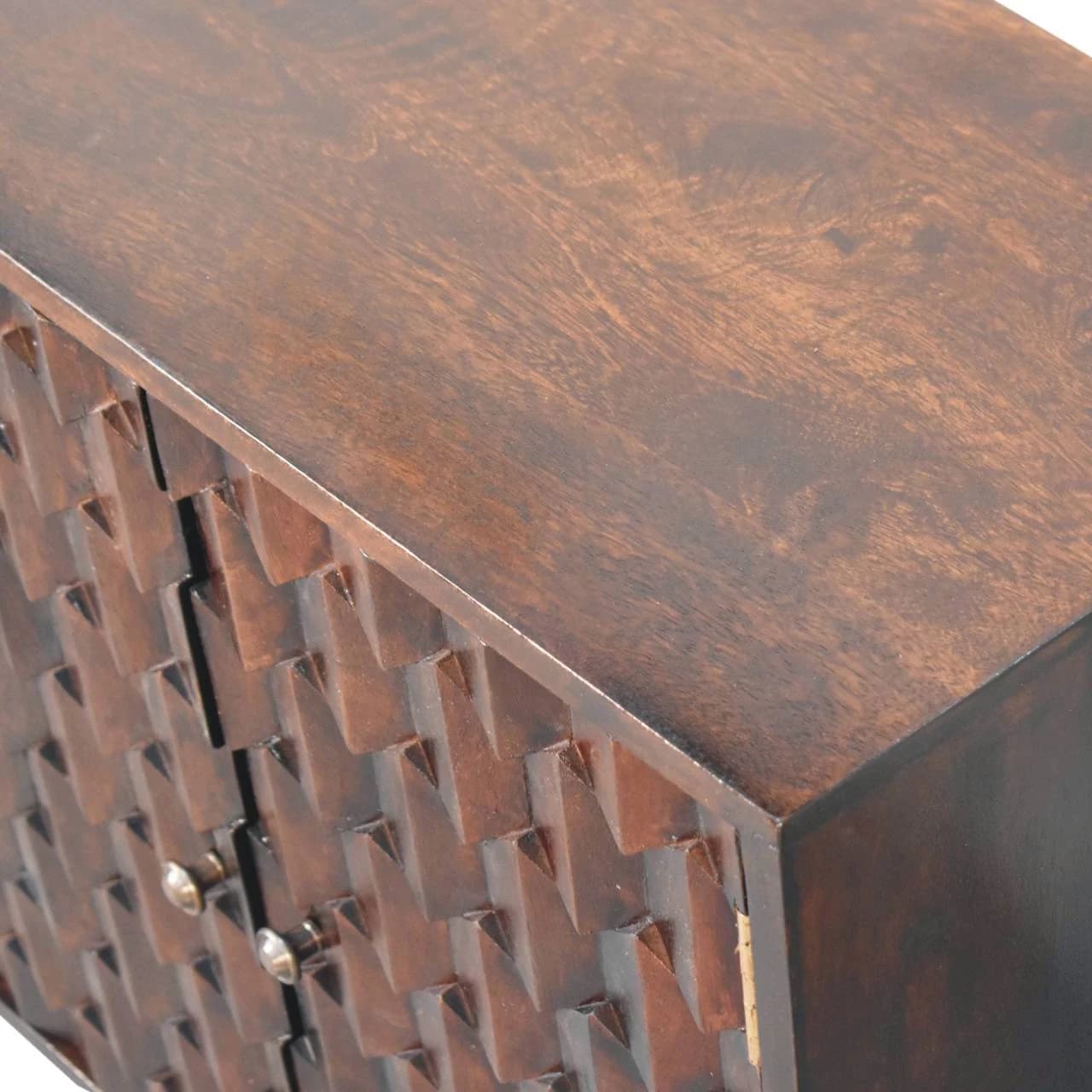 Mini Pineapple Carved Walnut Cabinet - Cabinets, photo 5 of 9