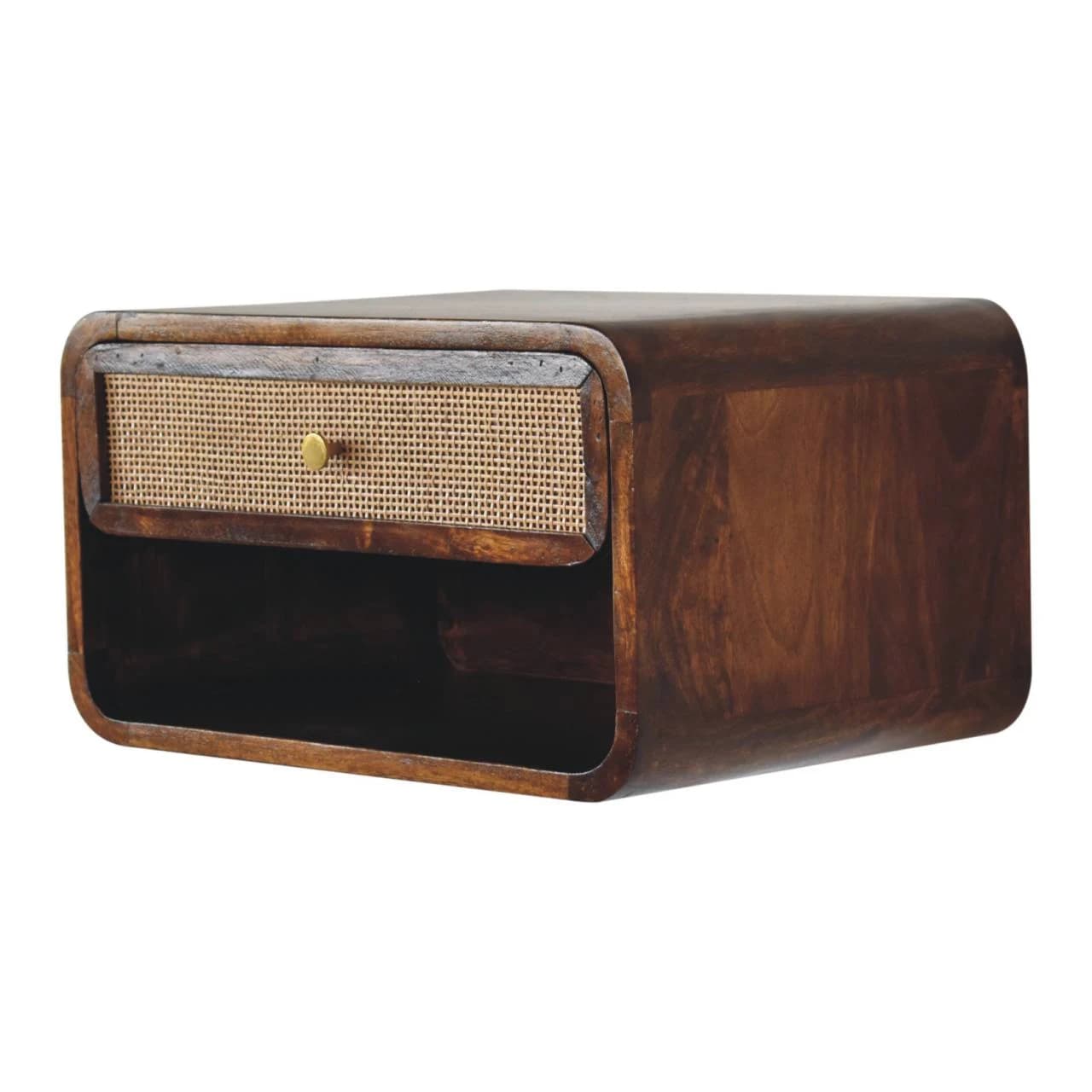 Chestnut Wall Mounted Open Woven Bedside - Bedside tables, photo 3 of 10