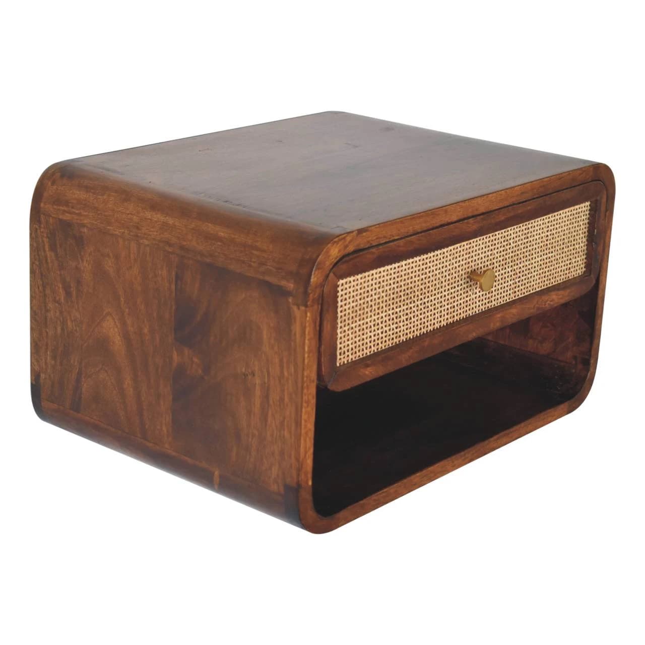 Chestnut Wall Mounted Open Woven Bedside - Bedside tables, photo 5 of 10