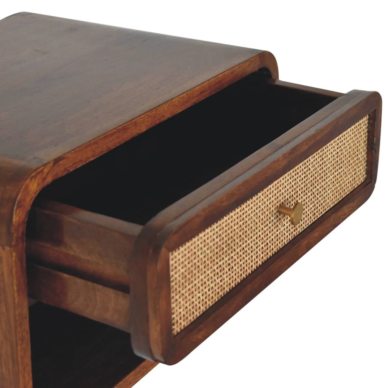Chestnut Wall Mounted Open Woven Bedside - Bedside tables, photo 6 of 10
