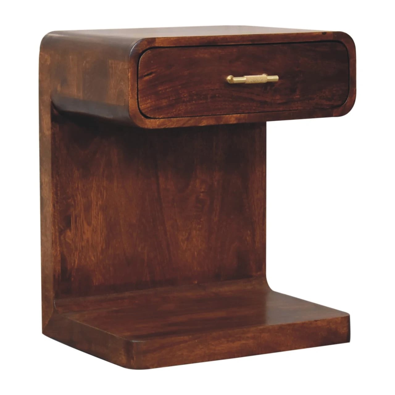 Chestnut T-Bar Rounded Bedside - Bedside tables, photo 2 of 9