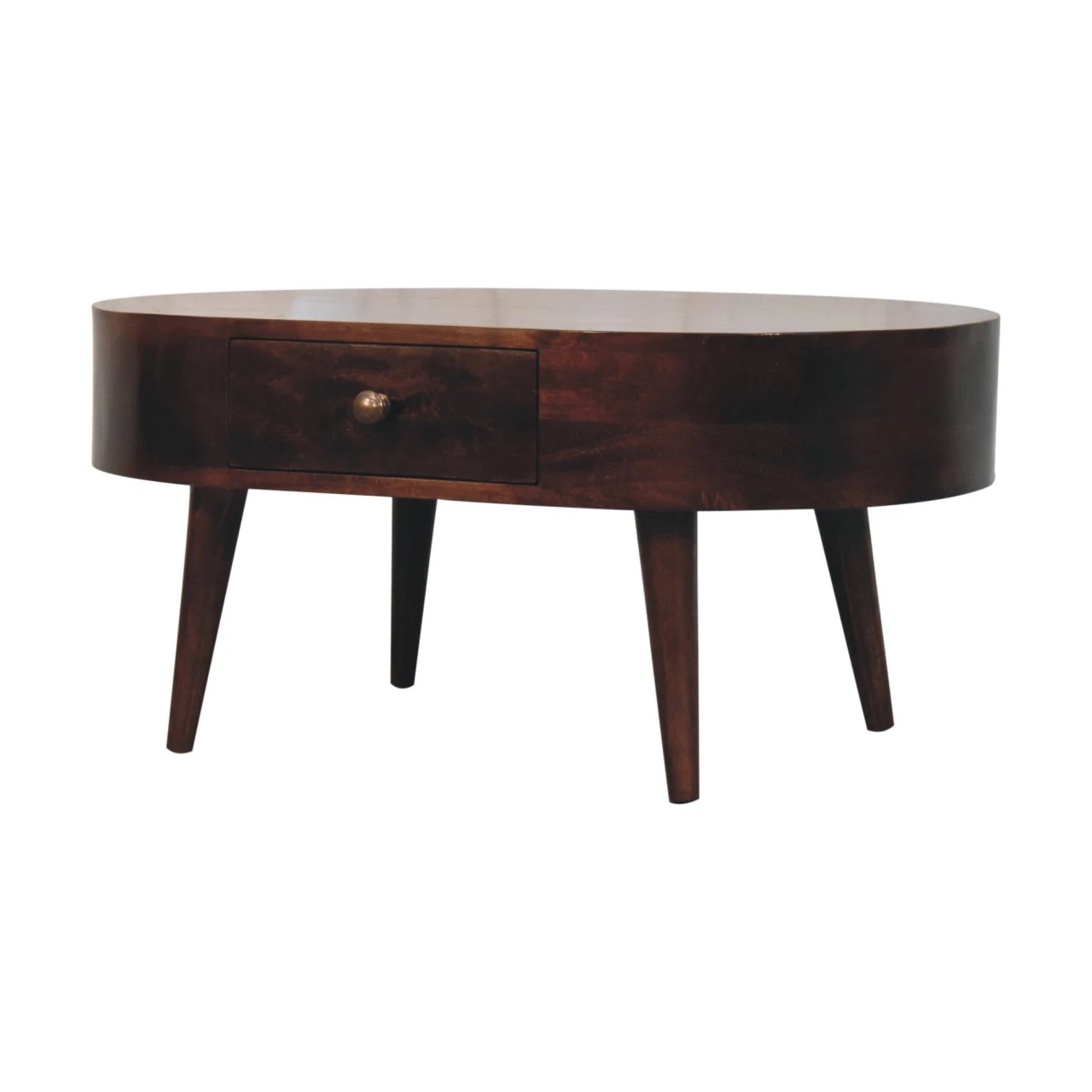California Walnut Rounded Coffee Table - Coffee tables, photo 3 of 9