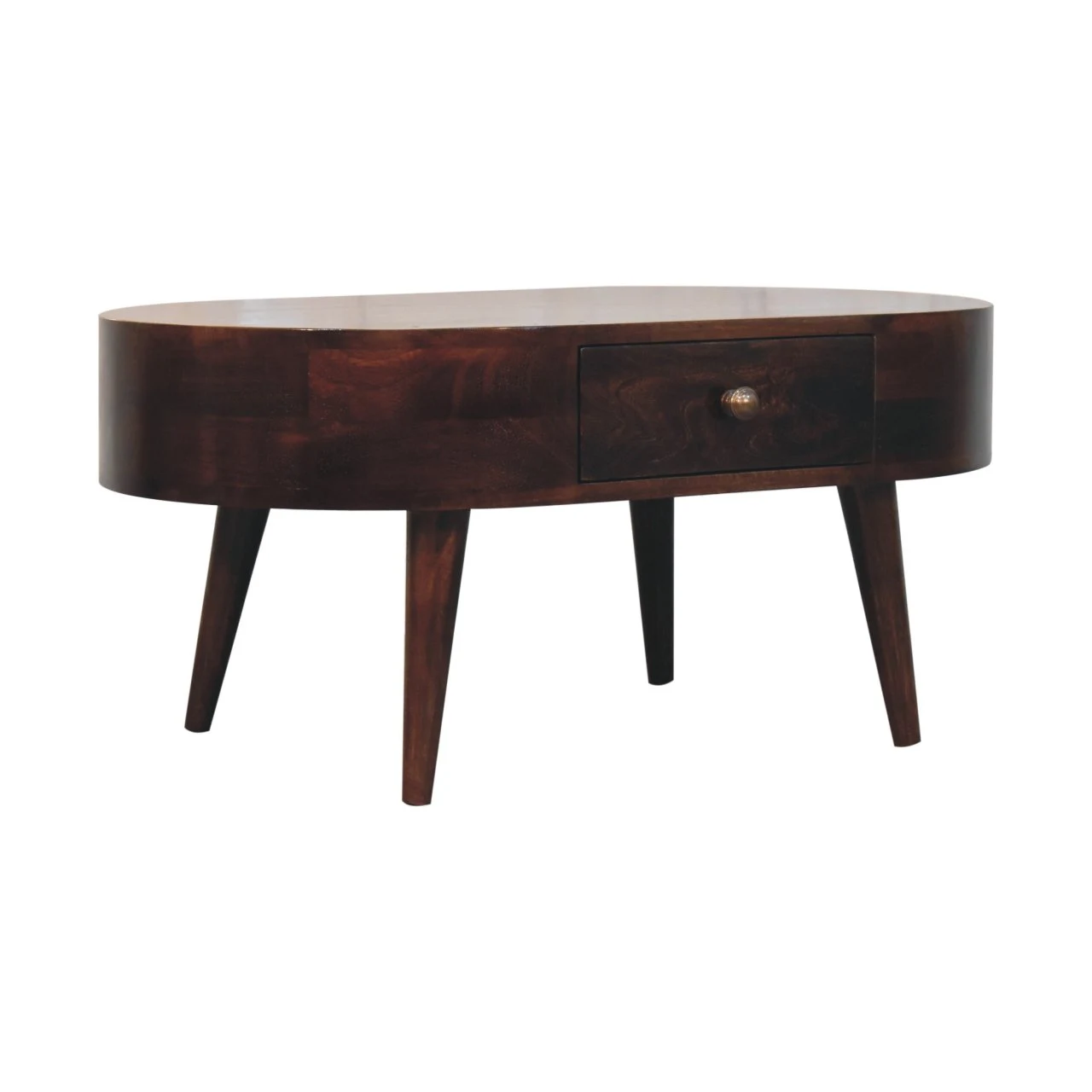 California Walnut Rounded Coffee Table - Coffee tables, photo 2 of 9