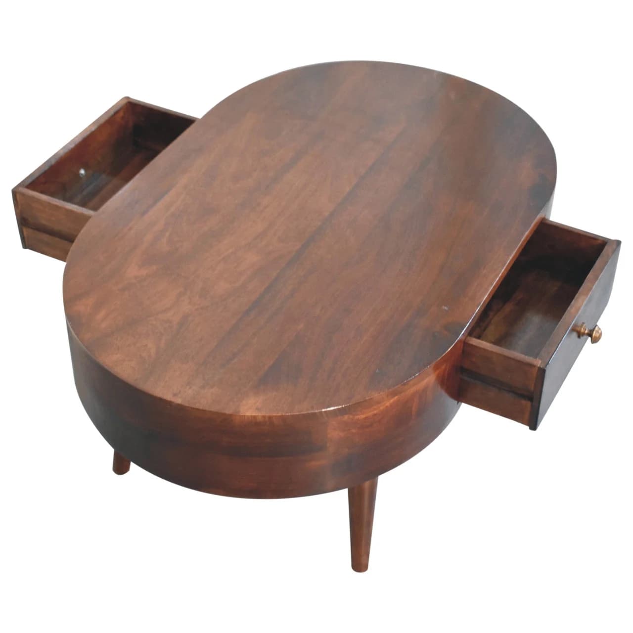 California Walnut Rounded Coffee Table - Coffee tables, photo 8 of 9