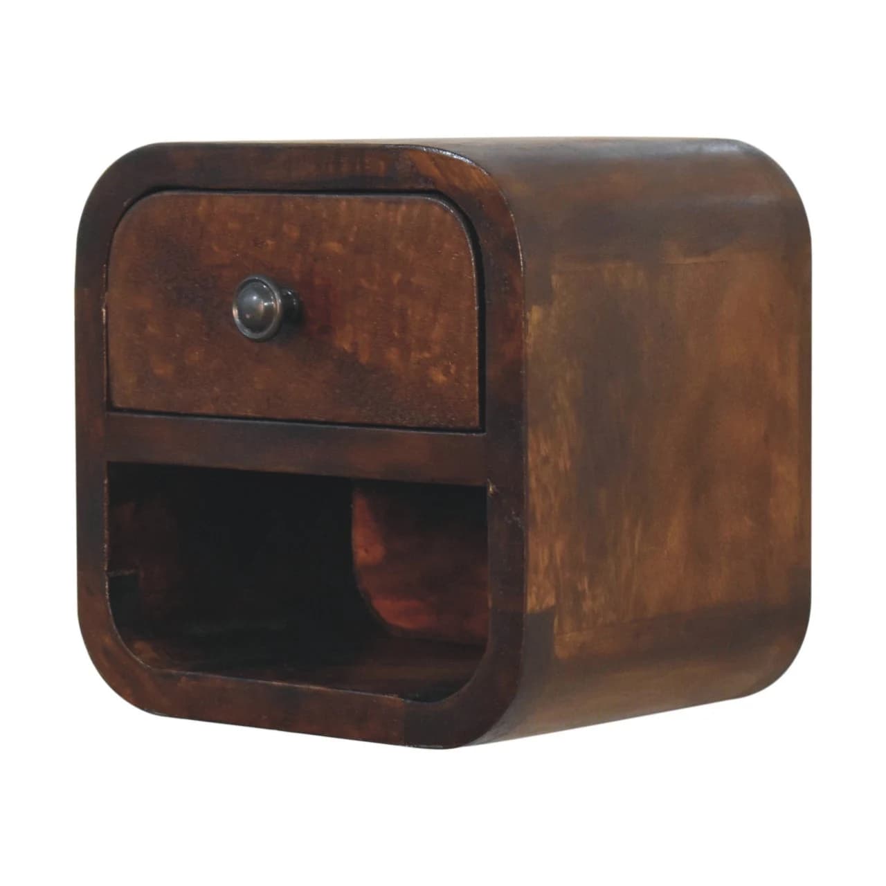 Extra Mini Curved Chestnut Bedside with Open Slot - Bedside tables, photo 3 of 10