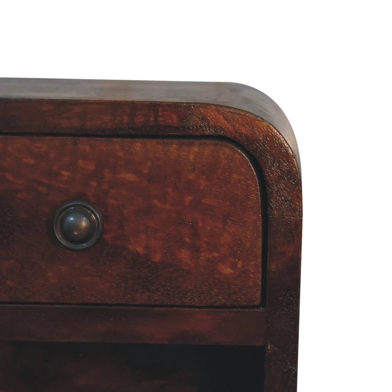 Extra Mini Curved Chestnut Bedside with Open Slot - Bedside tables, photo 5 of 10