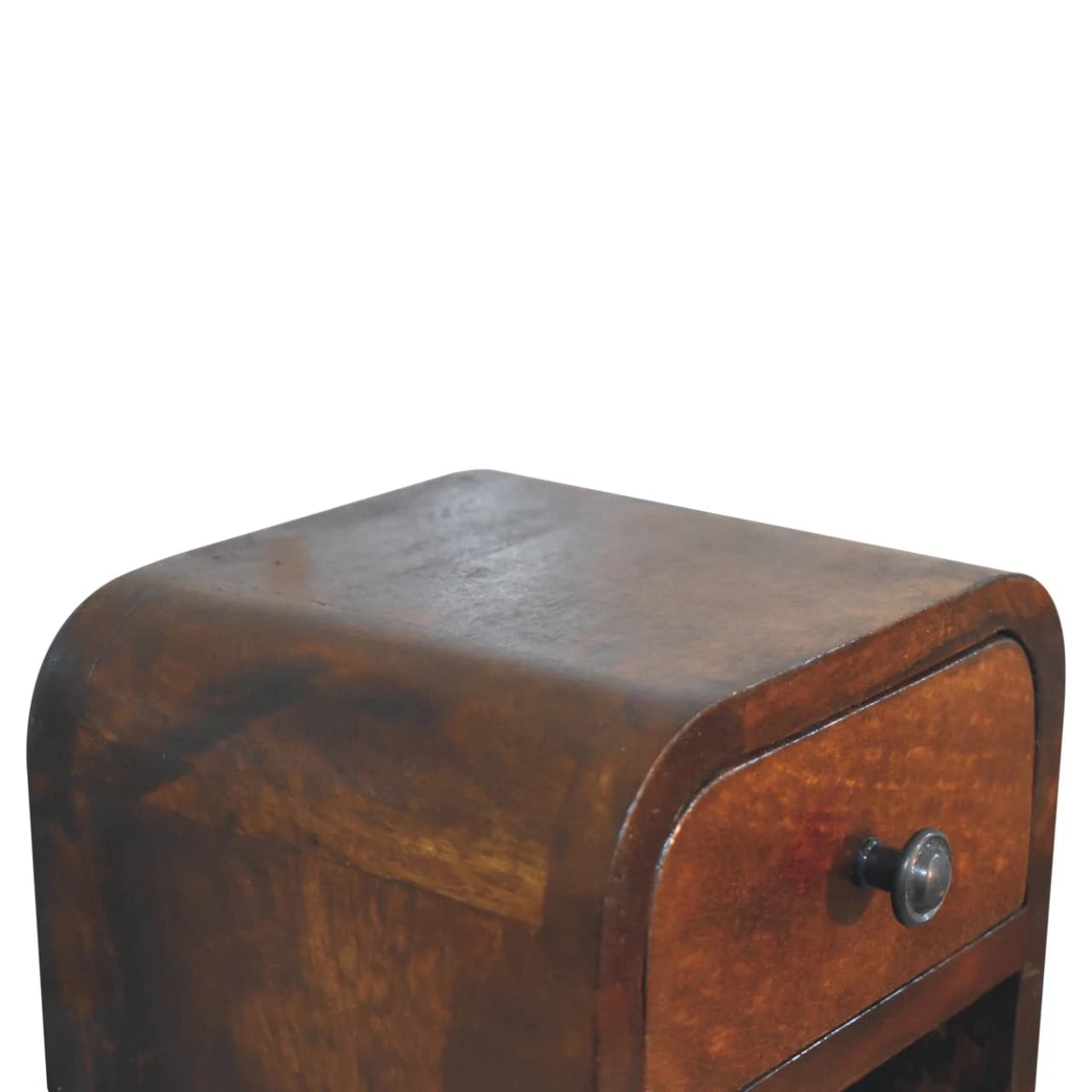 Extra Mini Curved Chestnut Bedside with Open Slot - Bedside tables, photo 6 of 10