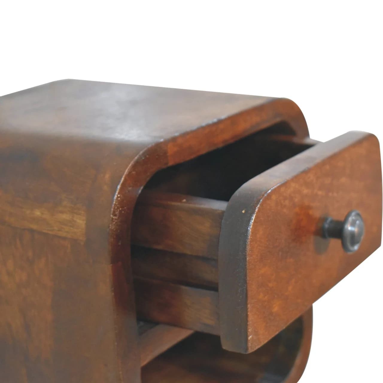 Extra Mini Curved Chestnut Bedside with Open Slot - Bedside tables, photo 7 of 10