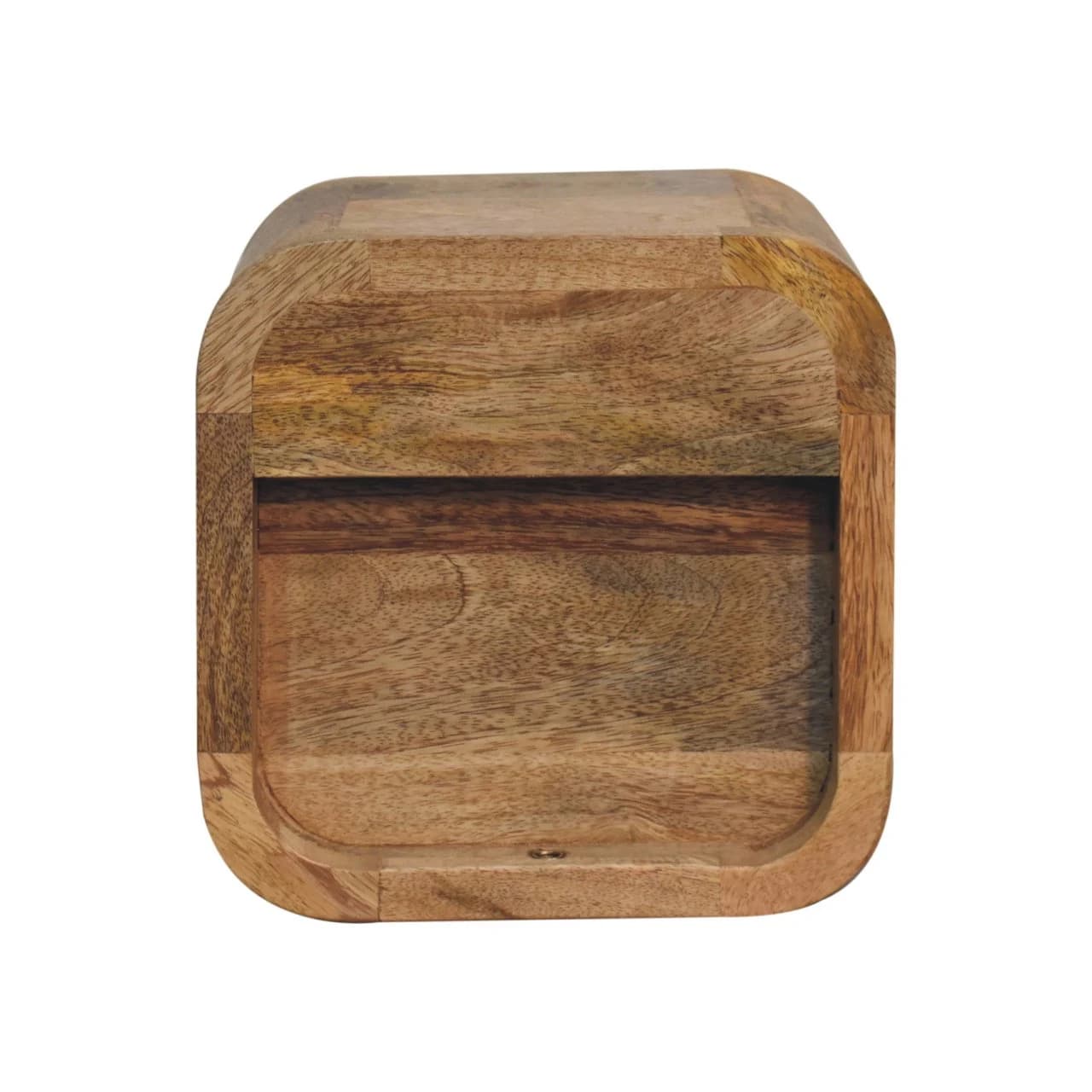 Extra Mini Curved Oak-ish Bedside with Open Slot - Bedside tables, photo 9 of 10