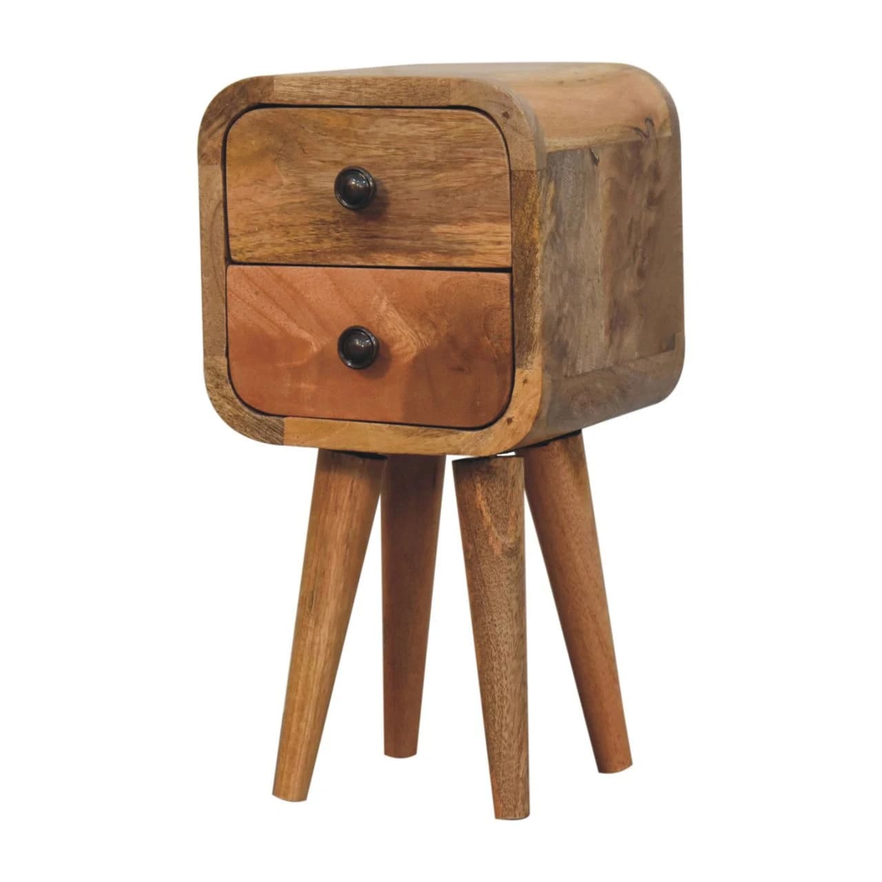 Extra Mini Curved Oak-ish Bedside - Bedside tables, photo 2 of 9
