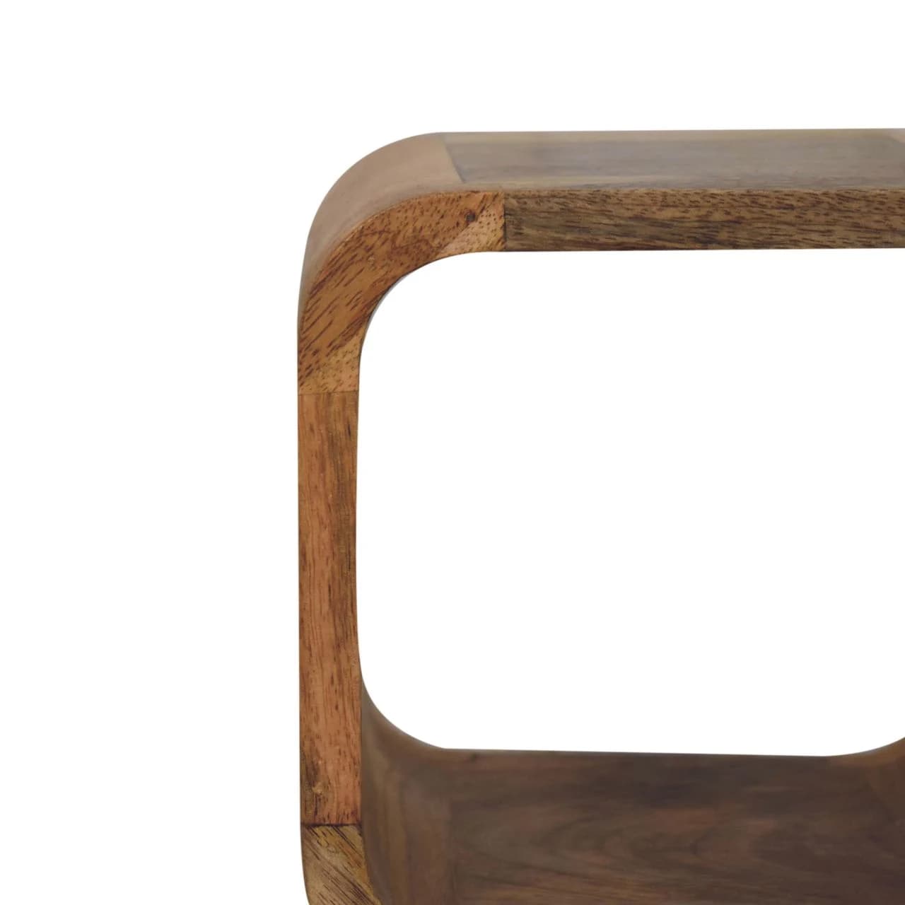 Extra Mini Minimalist Open Curved Oak-ish Bedside - Bedside tables, photo 4 of 8