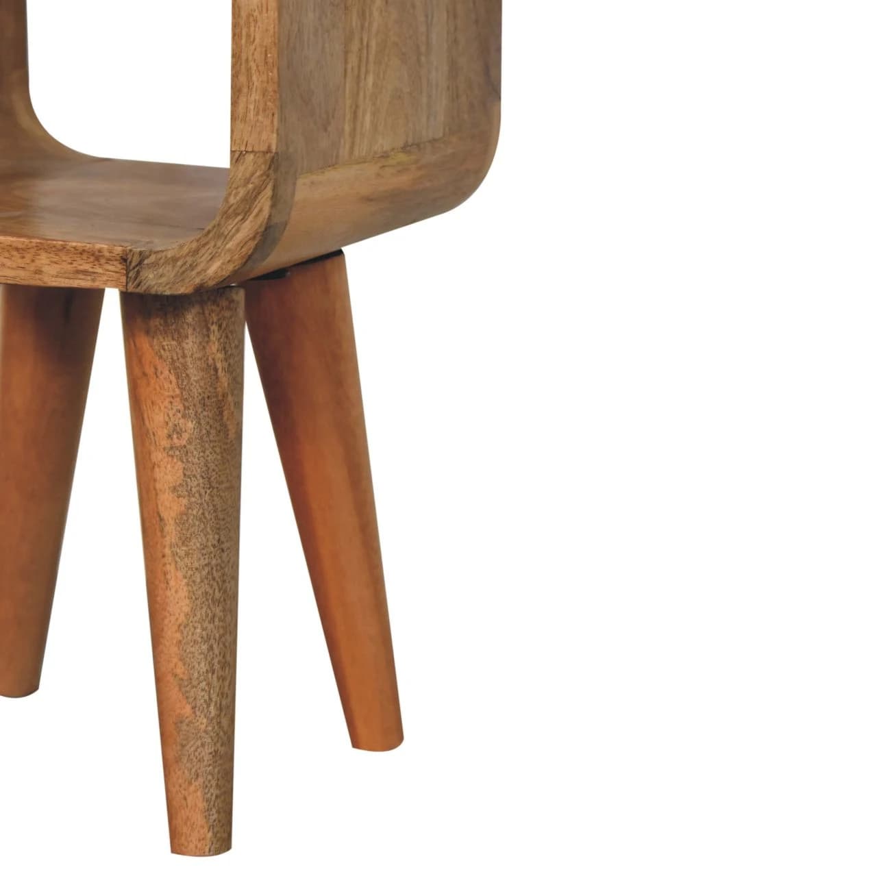 Extra Mini Minimalist Open Curved Oak-ish Bedside - Bedside tables, photo 7 of 8