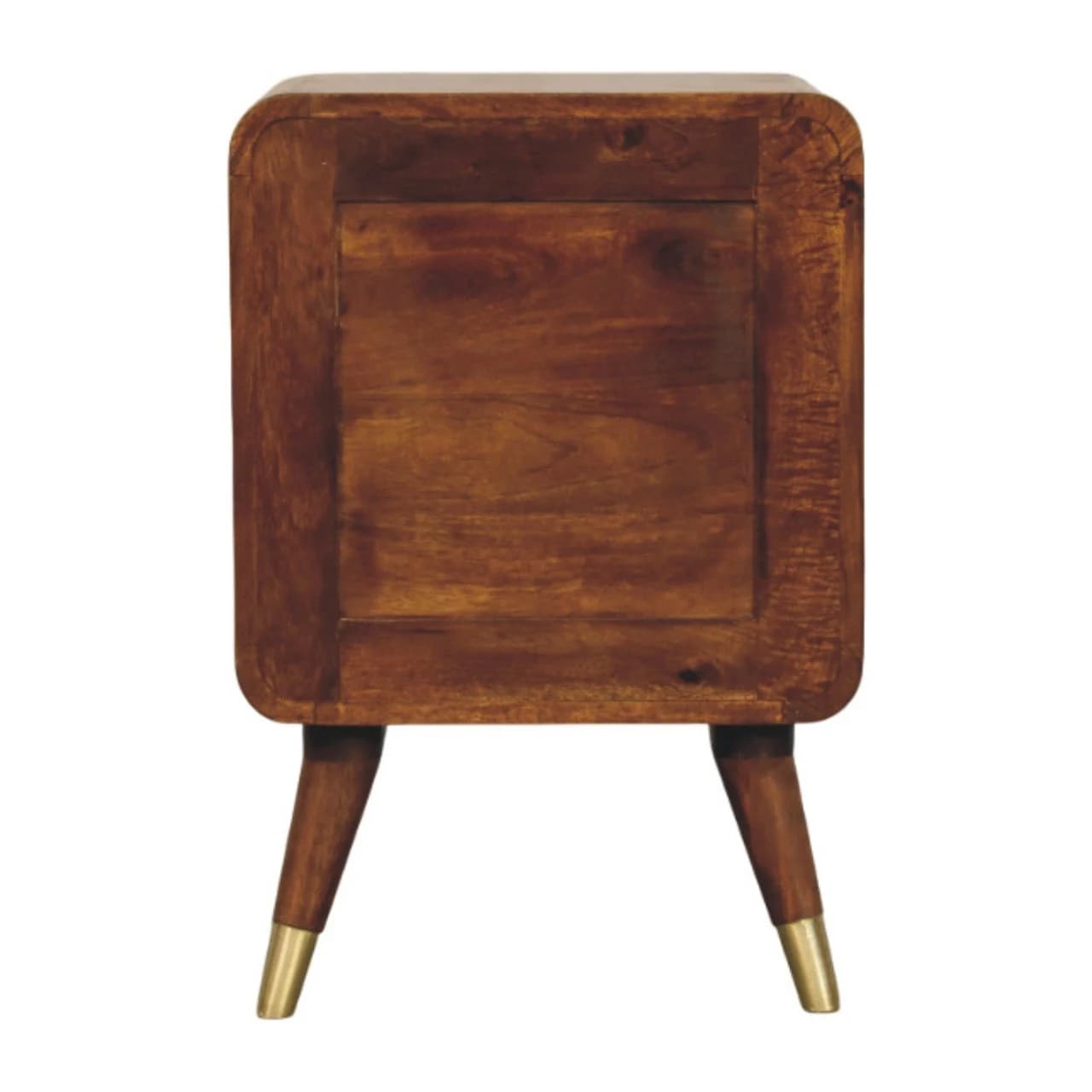 Avora Brass Embossed 2 Drawer Chestnut Nightstand - Bedside tables, photo 9 of 9