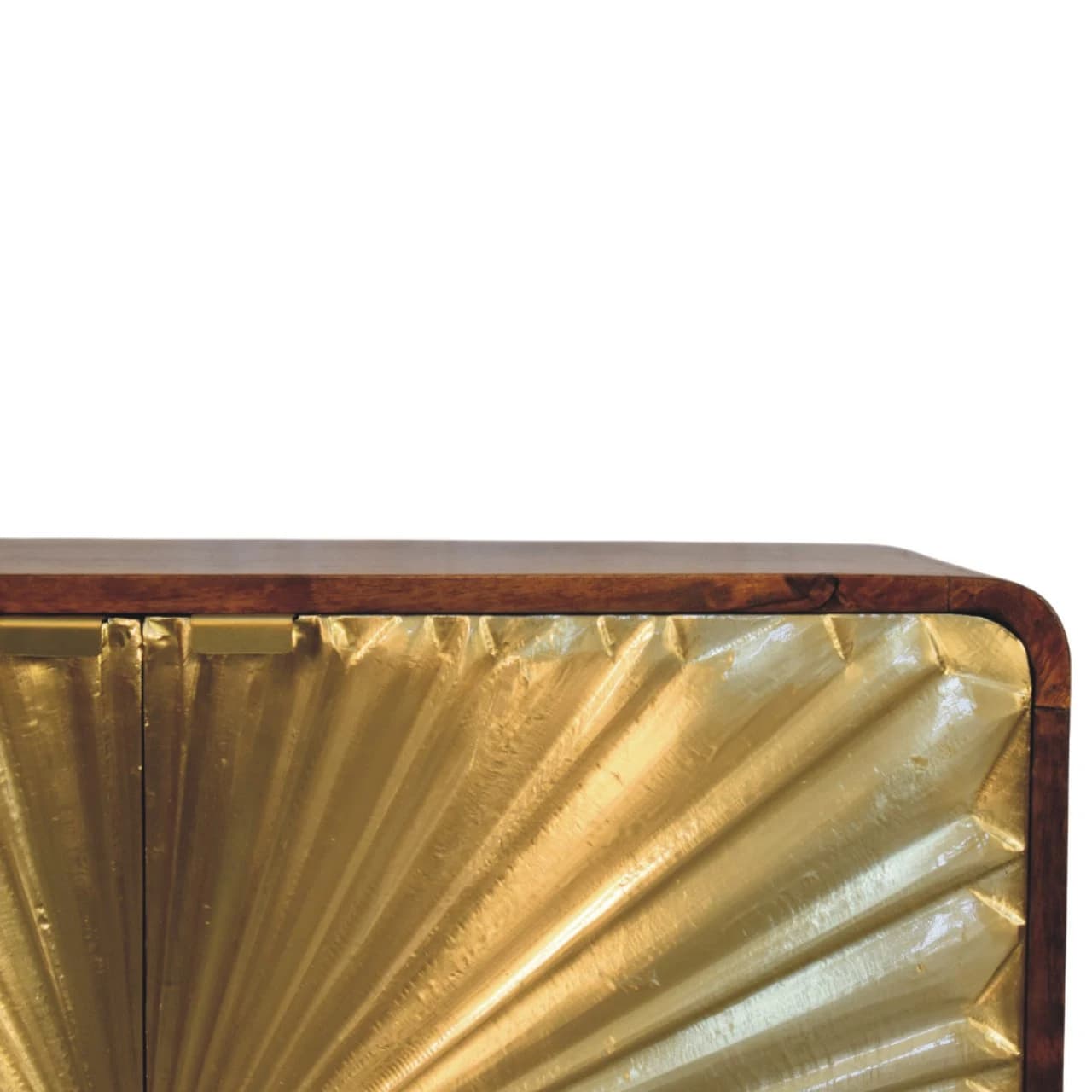 Avora Brass Embossed 2 Door Chestnut Cabinet - Cabinets, photo 4 of 9