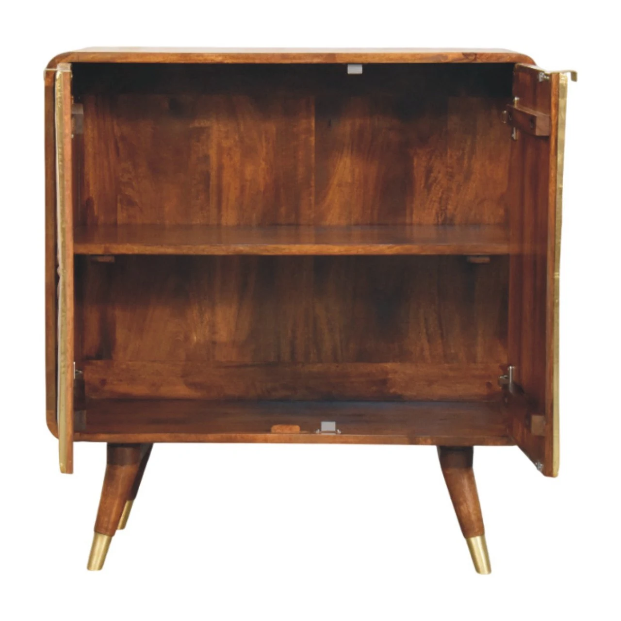 Avora Brass Embossed 2 Door Chestnut Cabinet - Cabinets, photo 6 of 9