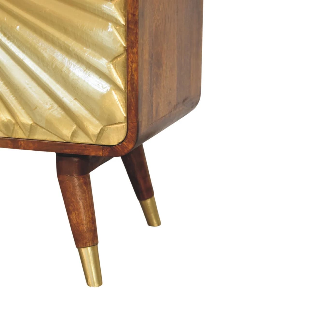 Avora Brass Embossed 2 Door Chestnut Cabinet - Cabinets, photo 7 of 9