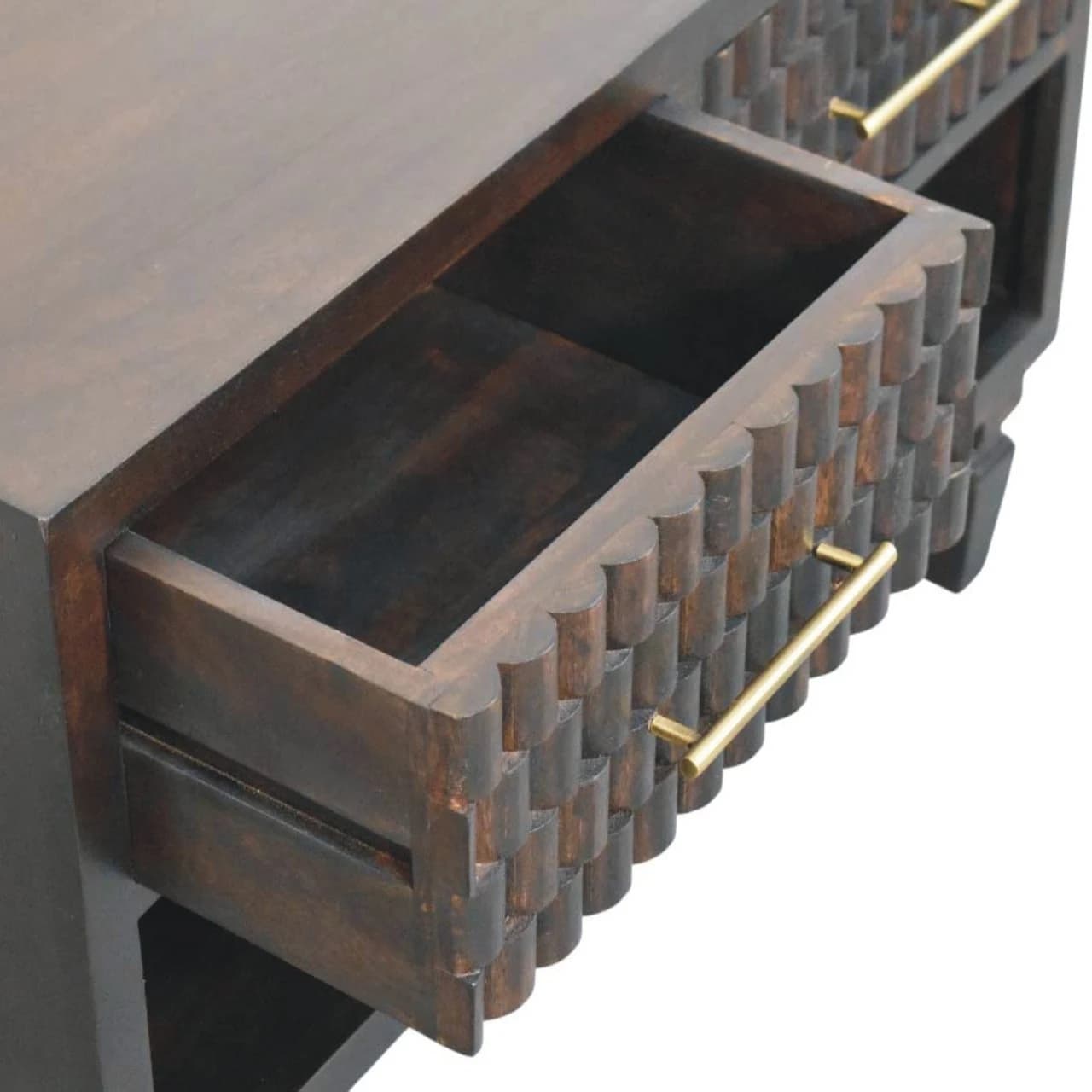 Cadiz Carved Shoe Storage Bench - Benches, photo 6 of 9