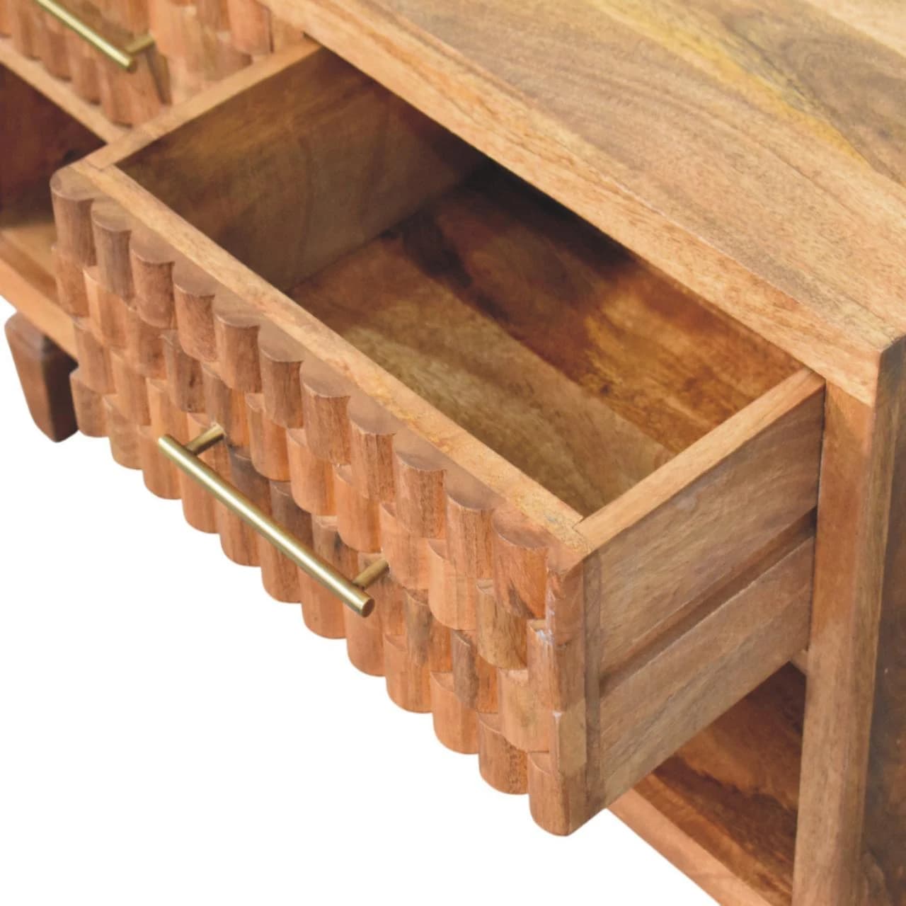 Cadiz Carved Entryway Shoe Cabinet - Cabinets, photo 5 of 8