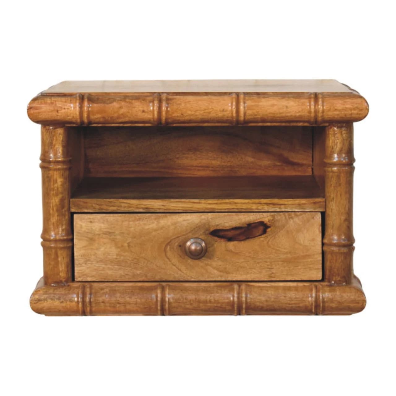 Bamboo Open Bedside in Amber Oak Finish - Bedside tables, photo 2 of 10