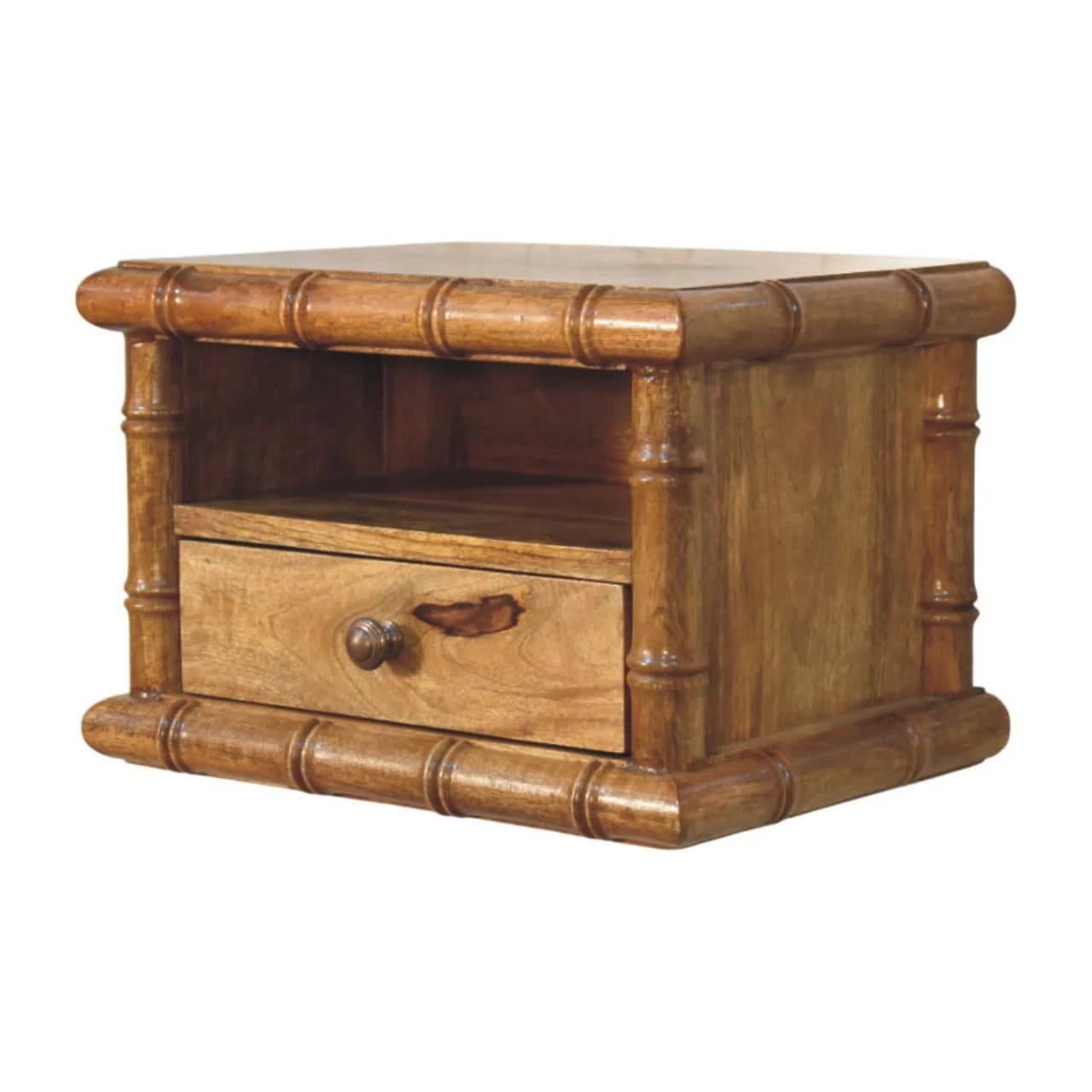 Bamboo Open Bedside in Amber Oak Finish - Bedside tables, photo 3 of 10