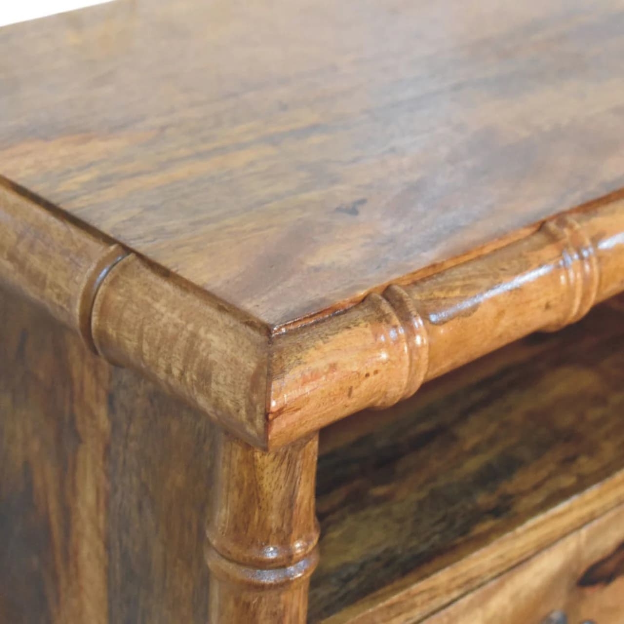 Bamboo Open Bedside in Amber Oak Finish - Bedside tables, photo 7 of 10