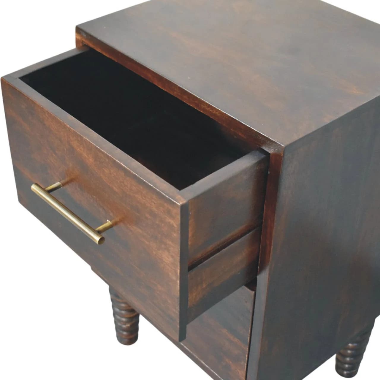 Spindle Mocha Bedside Table - Bedside tables, photo 6 of 9
