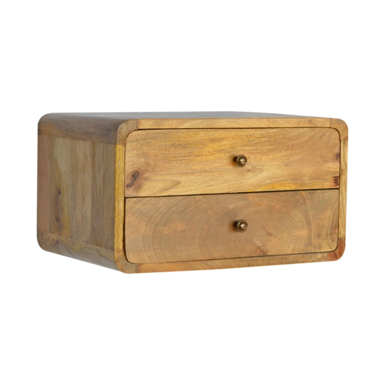Oak-ish 2 Drawer Floating Bedside - Bedside tables, photo 2 of 9