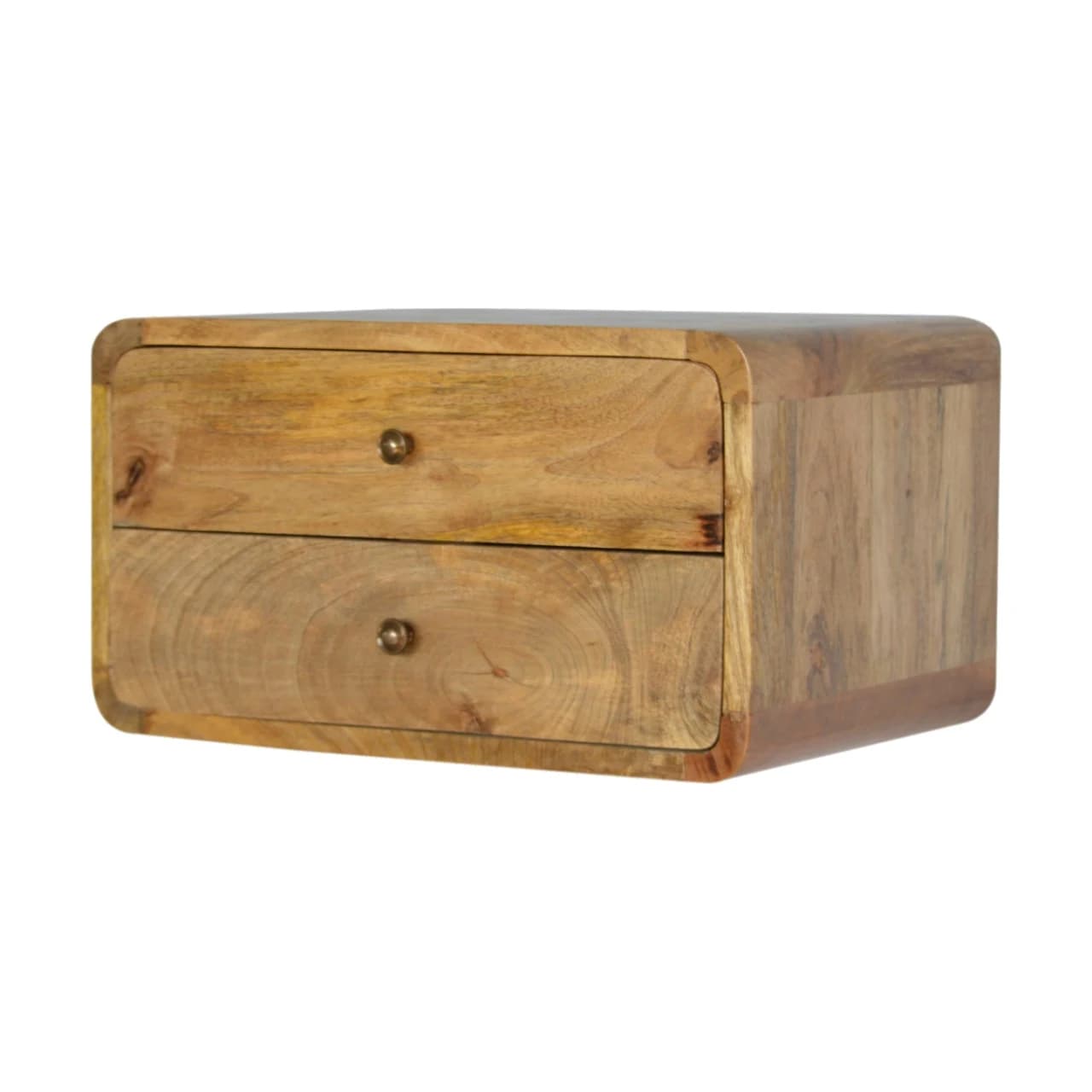 Oak-ish 2 Drawer Floating Bedside - Bedside tables, photo 3 of 9