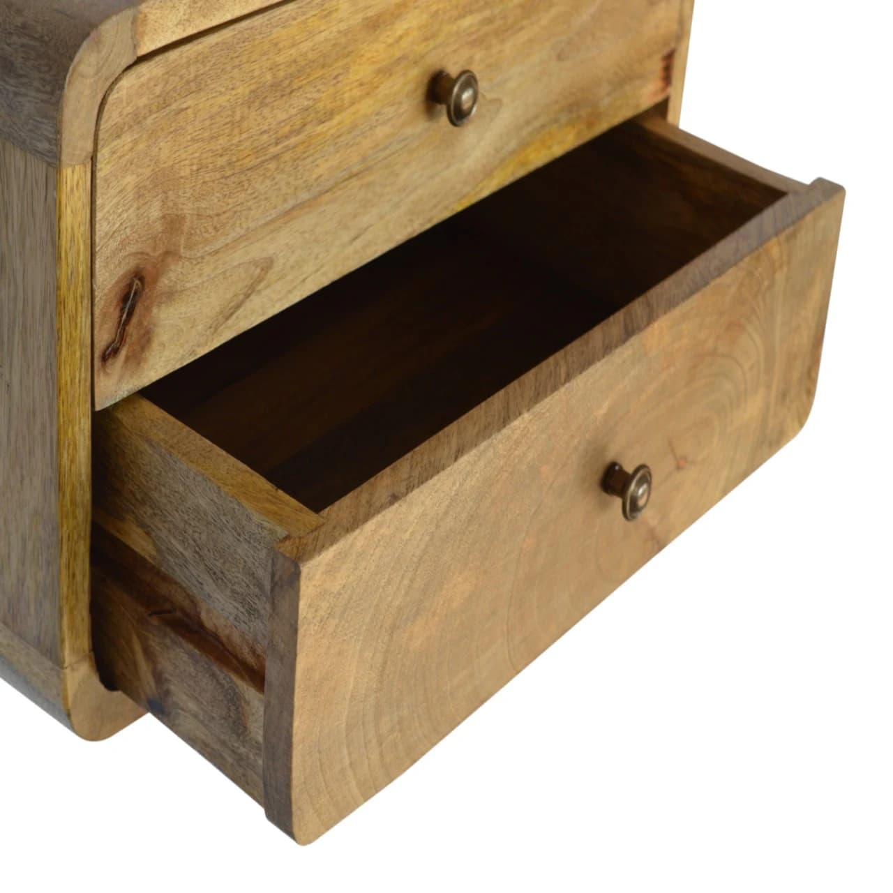 Oak-ish 2 Drawer Floating Bedside - Bedside tables, photo 5 of 9