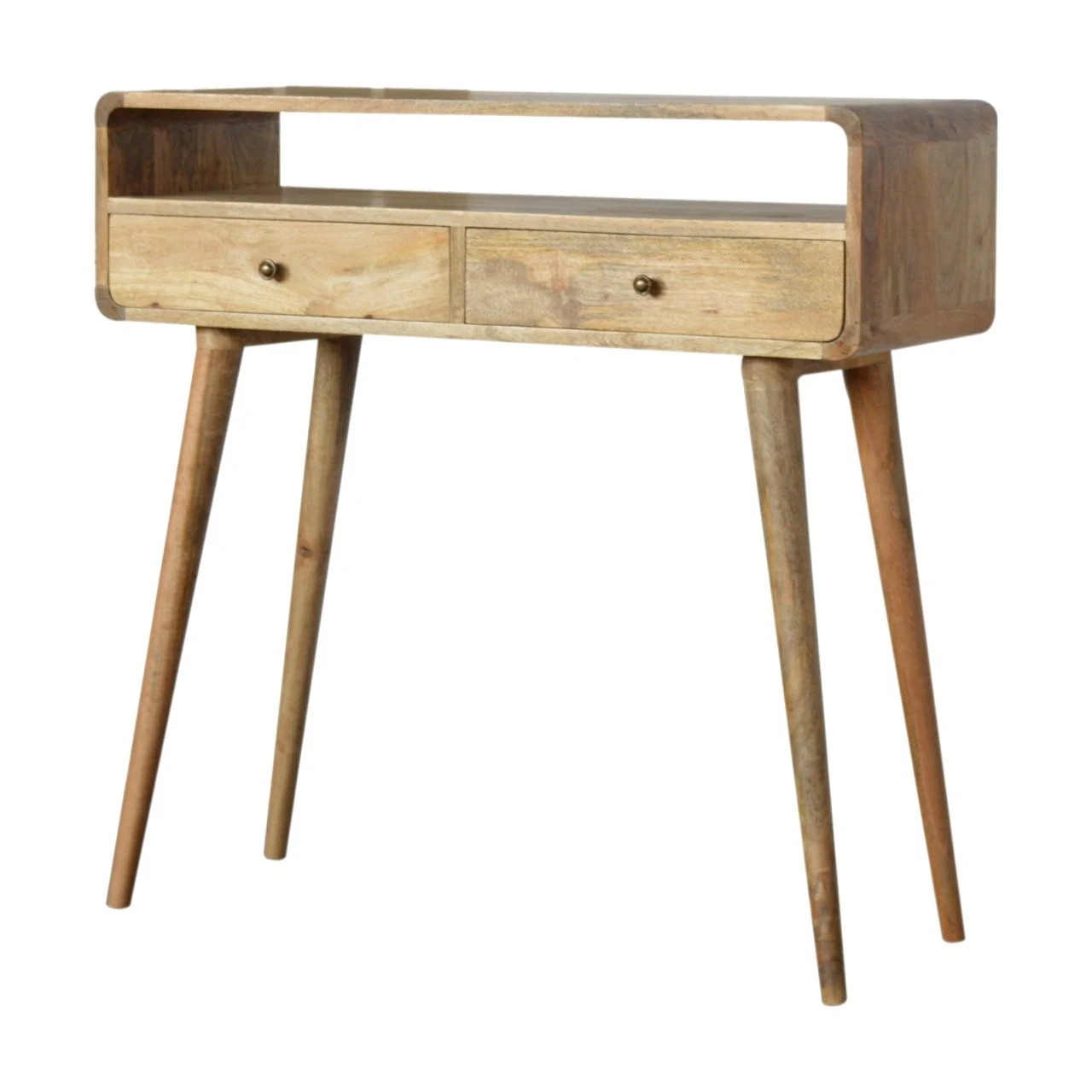 Curved Oak-ish Console Table - Console tables, photo 2 of 9
