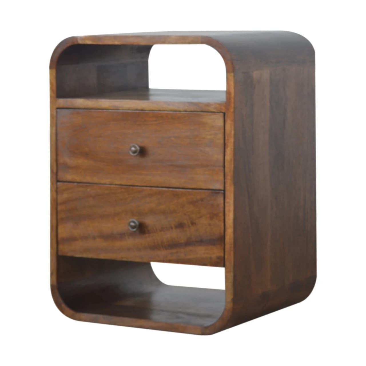 Chestnut Curve 2 Drawer Bedside - Bedside tables, photo 2 of 9