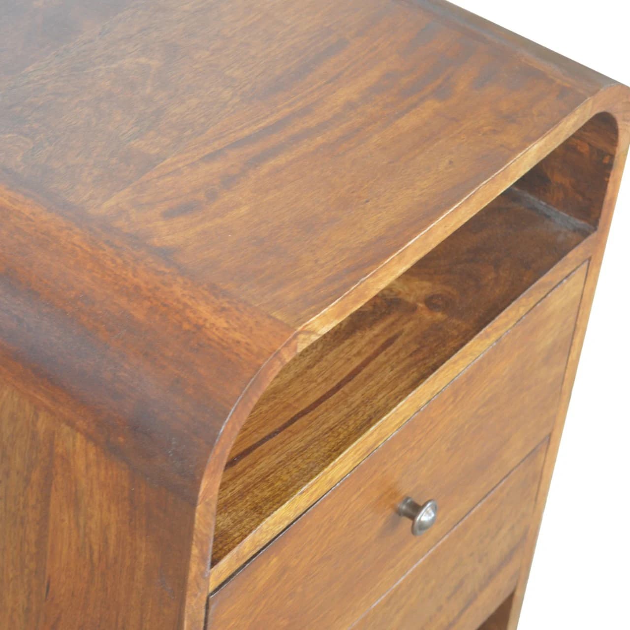 Chestnut Curve 2 Drawer Bedside - Bedside tables, photo 3 of 9