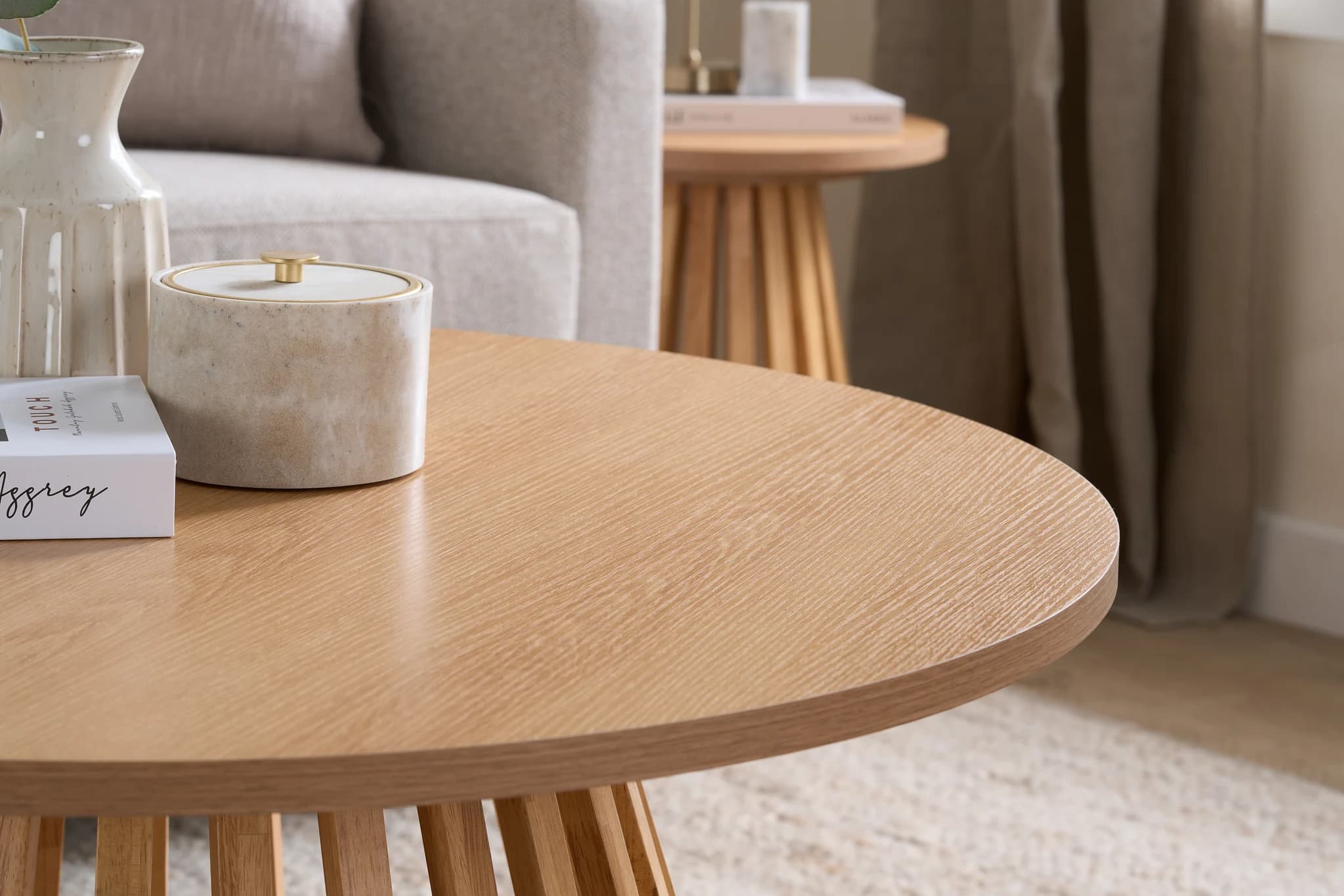 Kylo Round Slatted Coffee Table - Coffee tables, photo 2 of 10