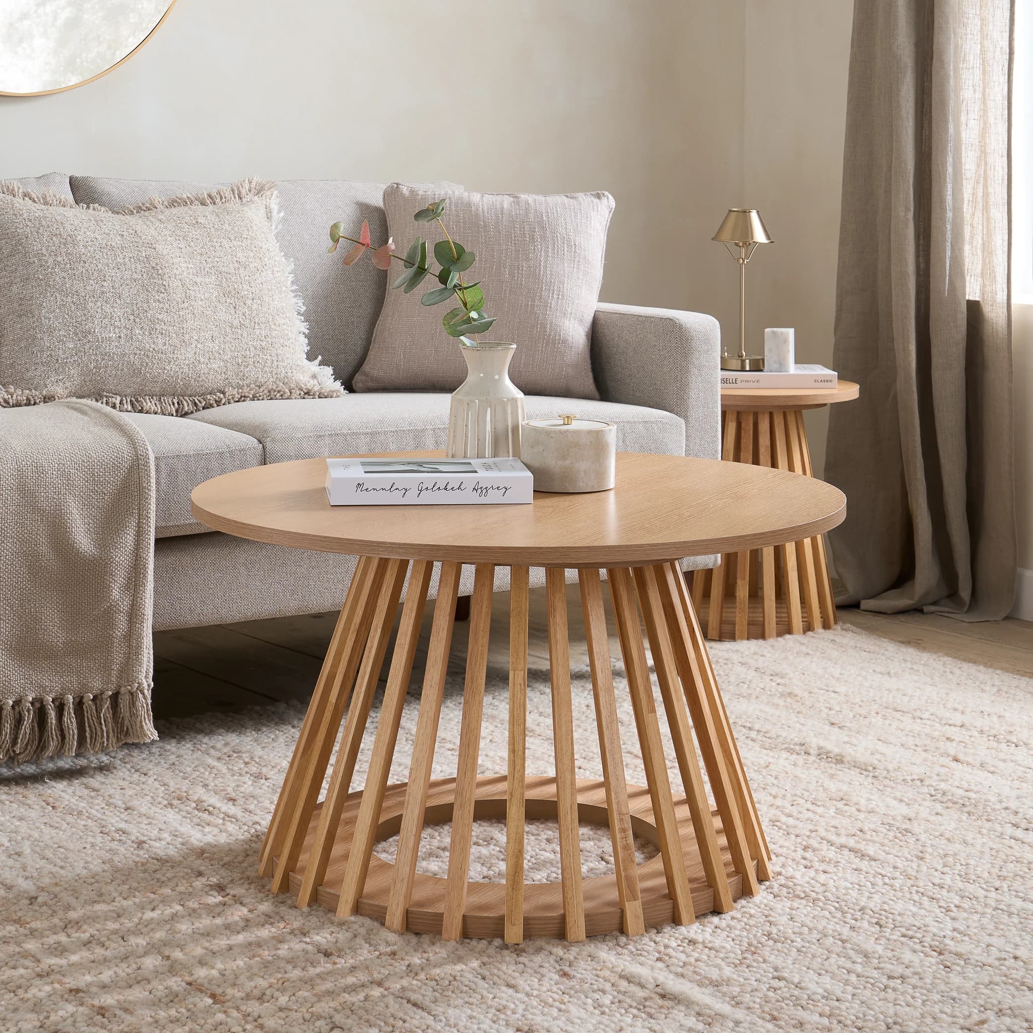 Kylo Round Slatted Coffee Table - Coffee tables, photo 8 of 10