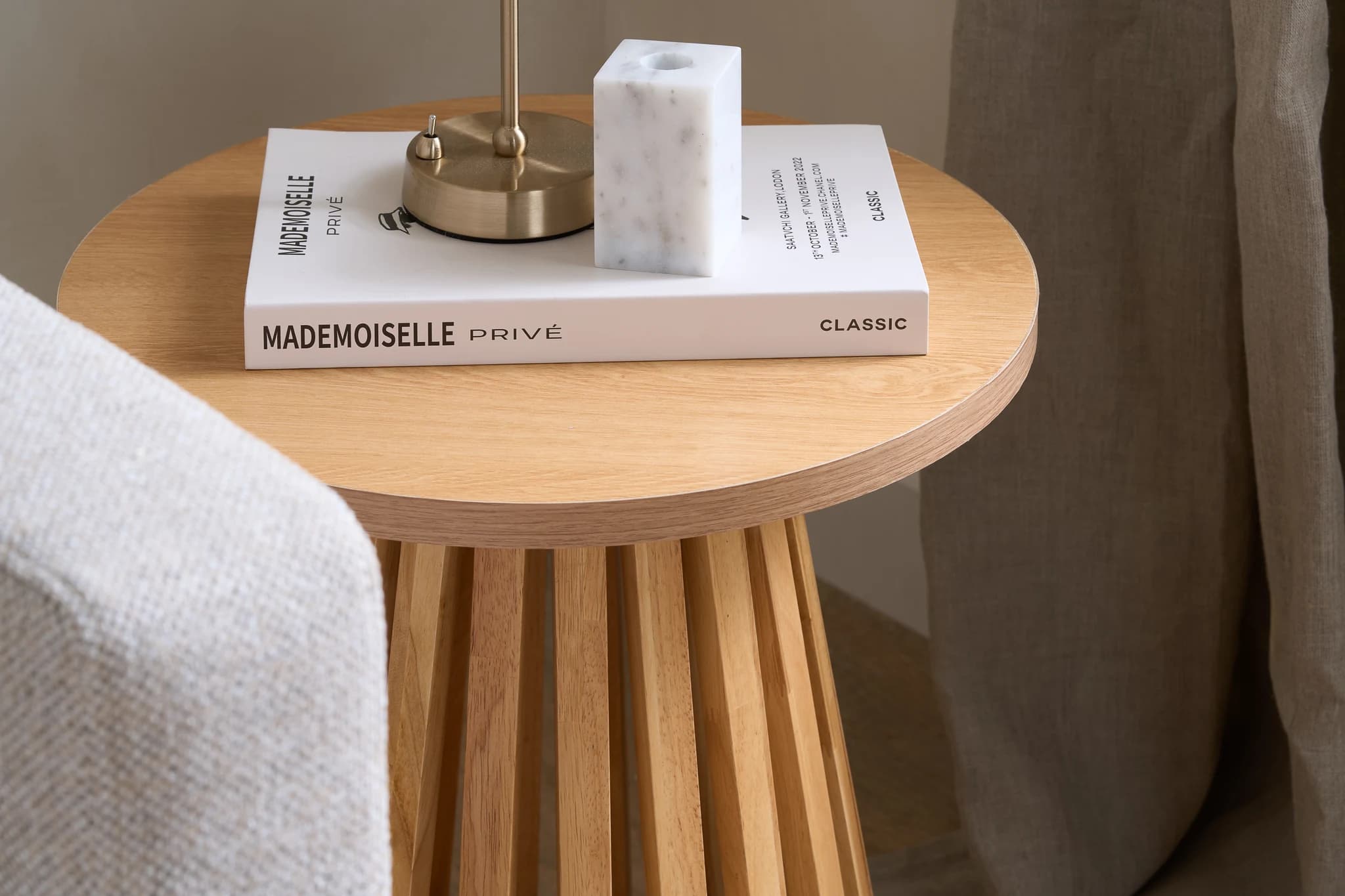 Kylo Round Slatted Lamp Table - Side tables, photo 4 of 9