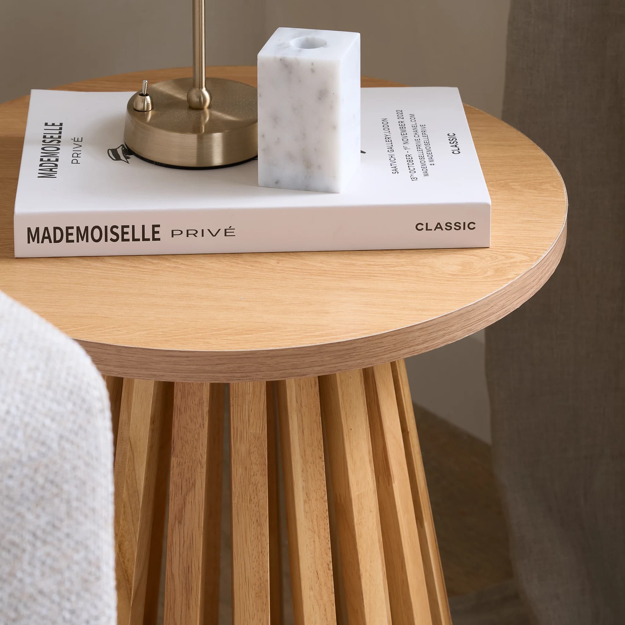 Kylo Round Slatted Lamp Table - Side tables, photo 8 of 9