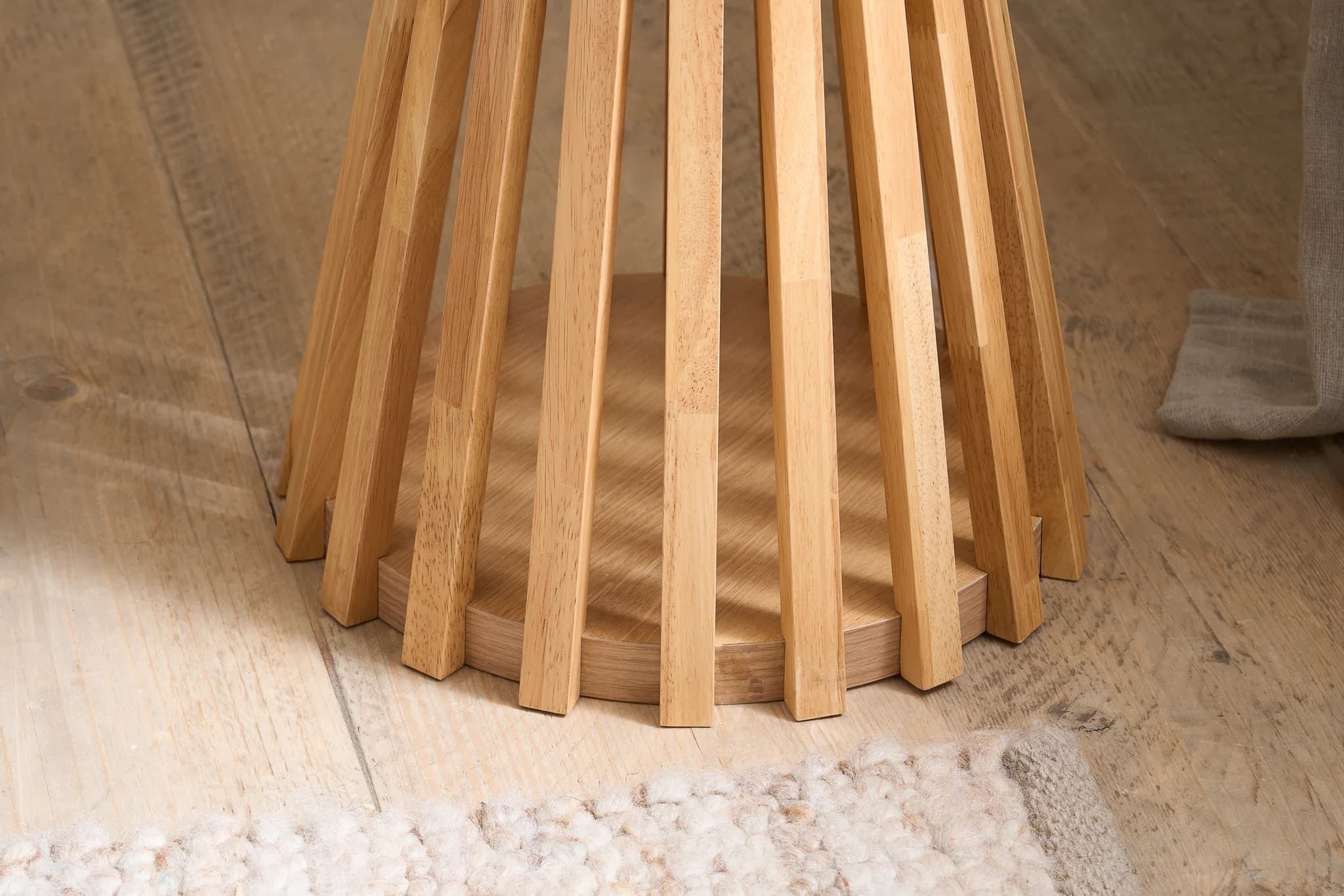 Kylo Round Slatted Lamp Table - Side tables, photo 2 of 9