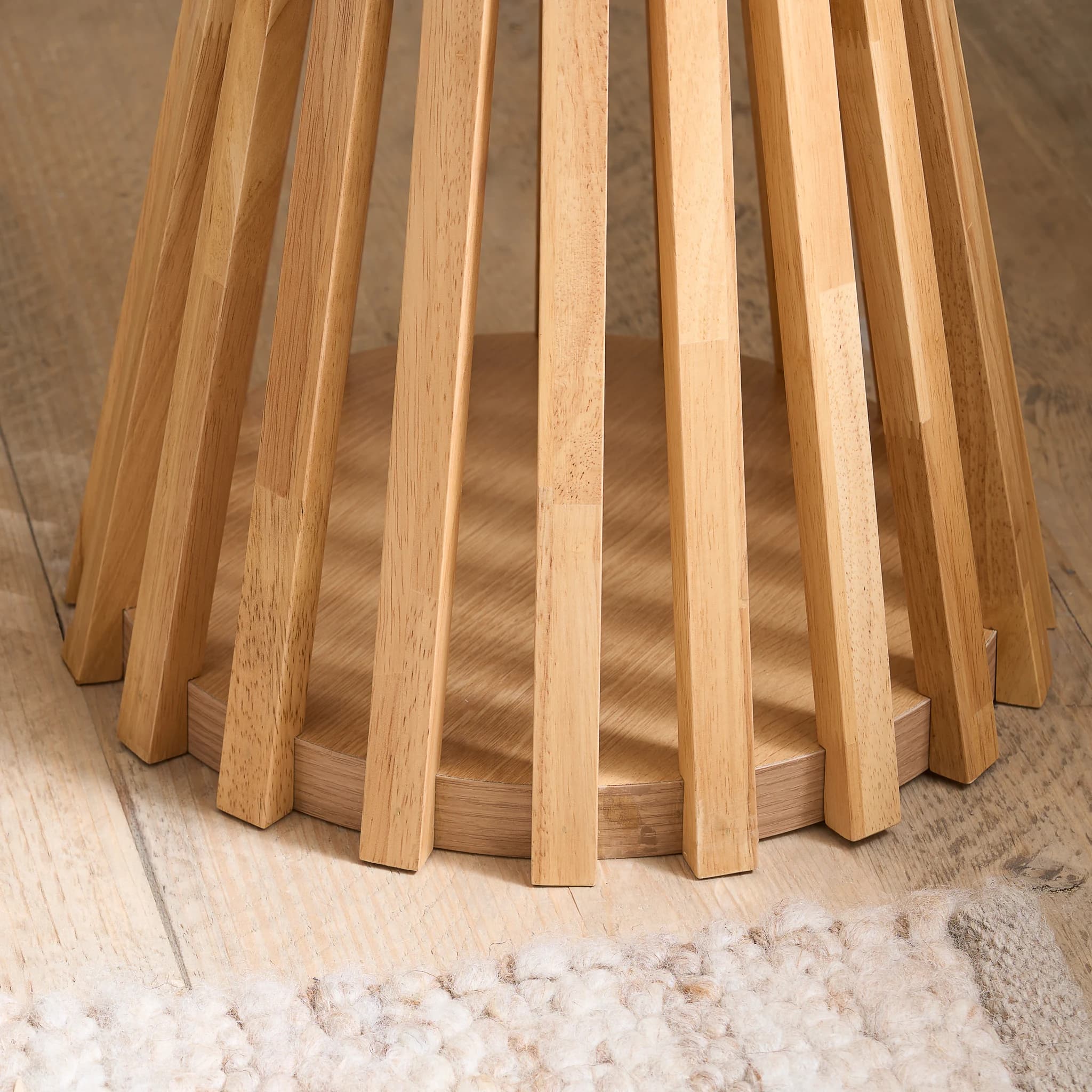 Kylo Round Slatted Lamp Table - Side tables, photo 7 of 9