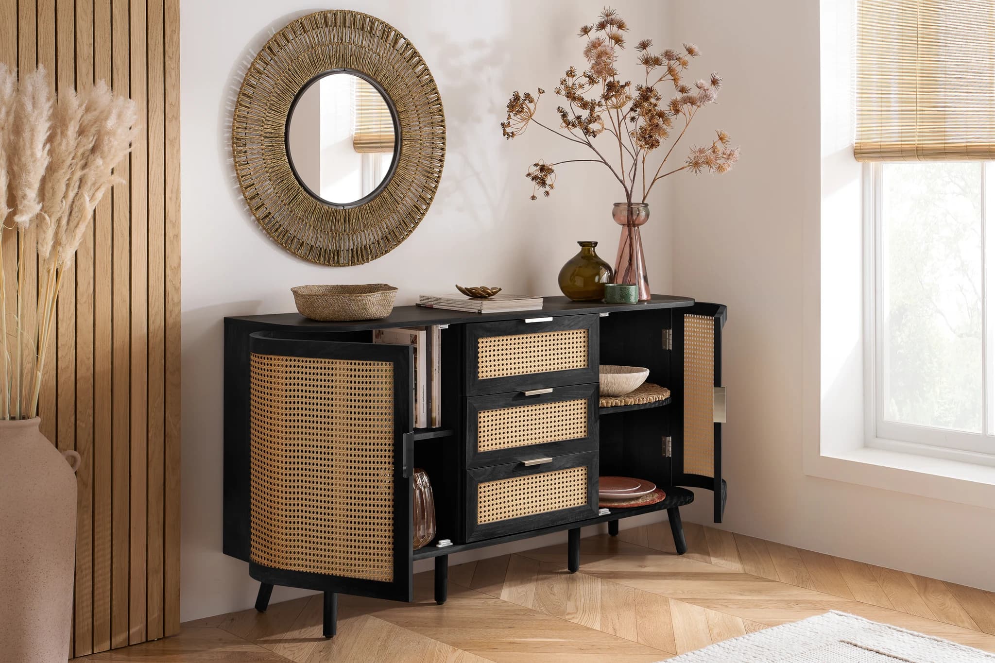 Noah 2 Door 3 Drawer Sideboard - Sideboards, photo 9 of 10