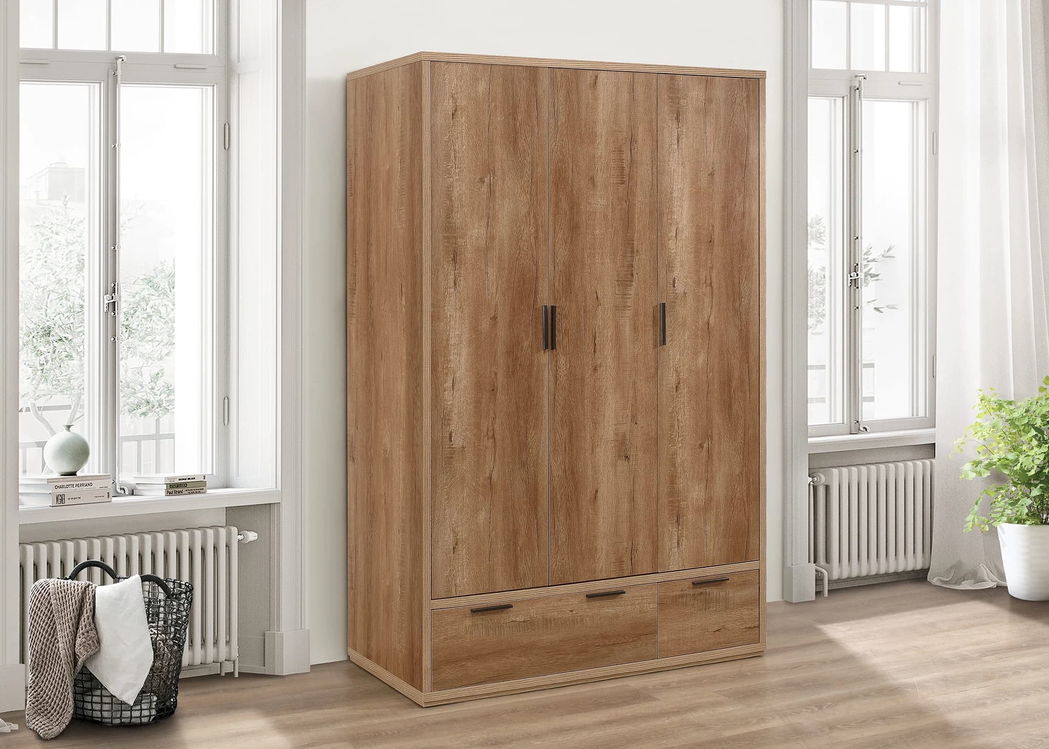 Stockwell 3 Door 2 Drawer Wardrobe - Wardrobes, photo 2 of 10